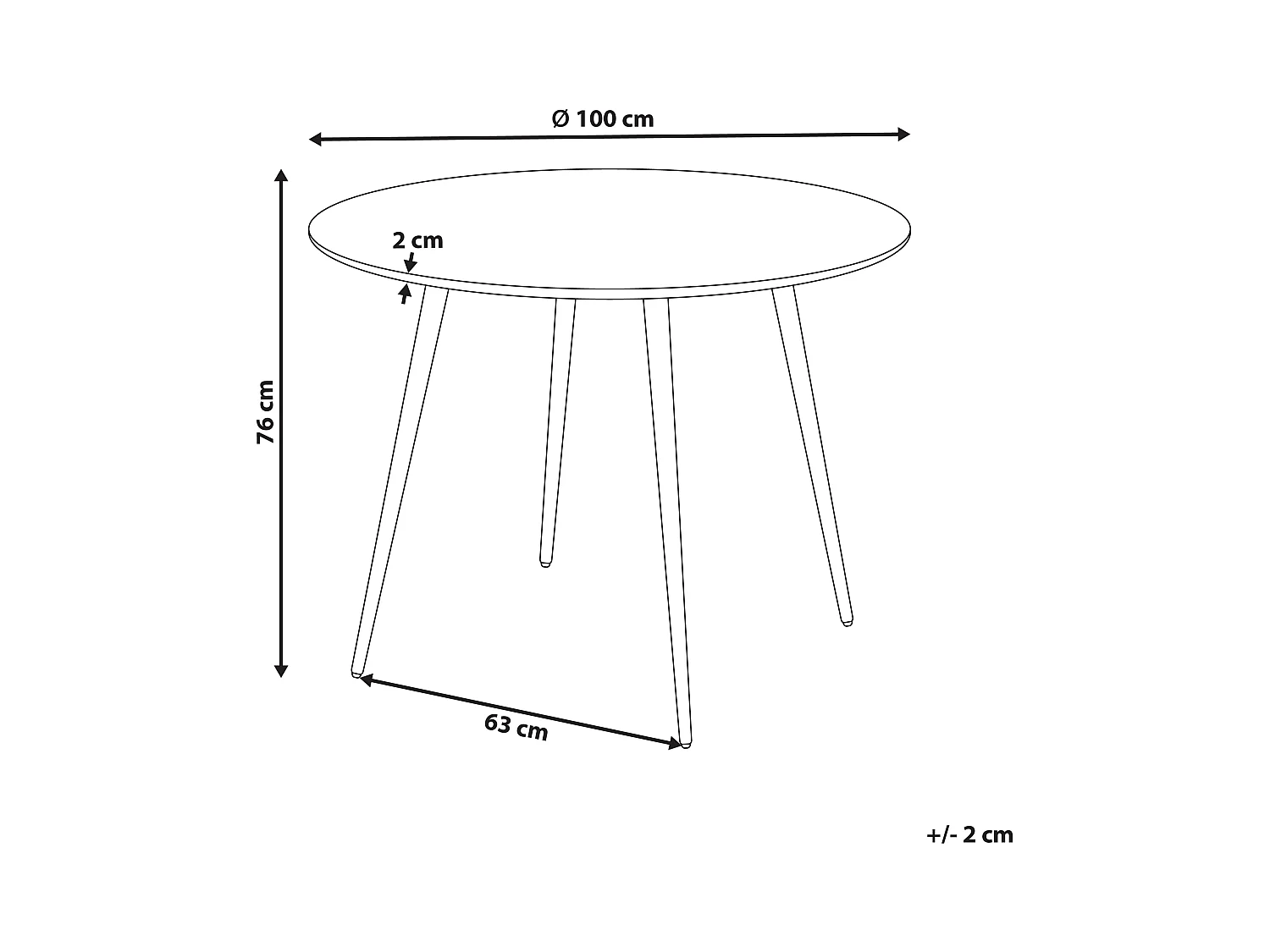 Esstisch BJORKA Hellbraun 100 cm 100 cm