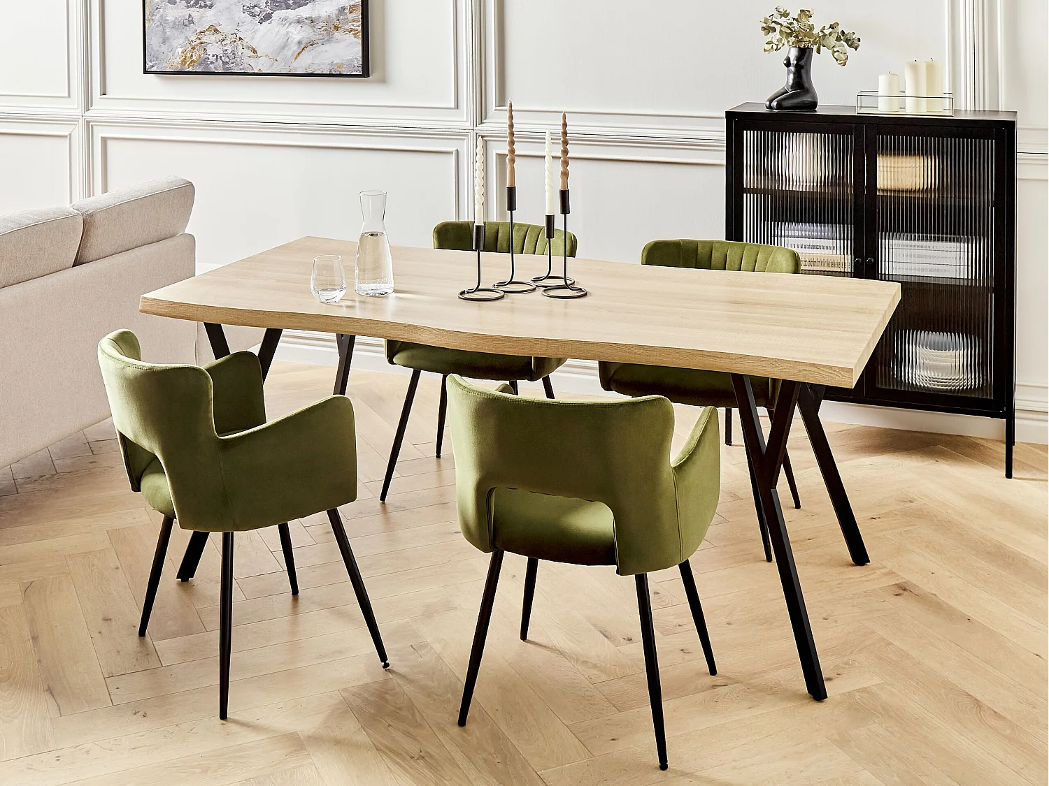 Mesa de comedor ALTON Marrón claro 180 cm 90 cm