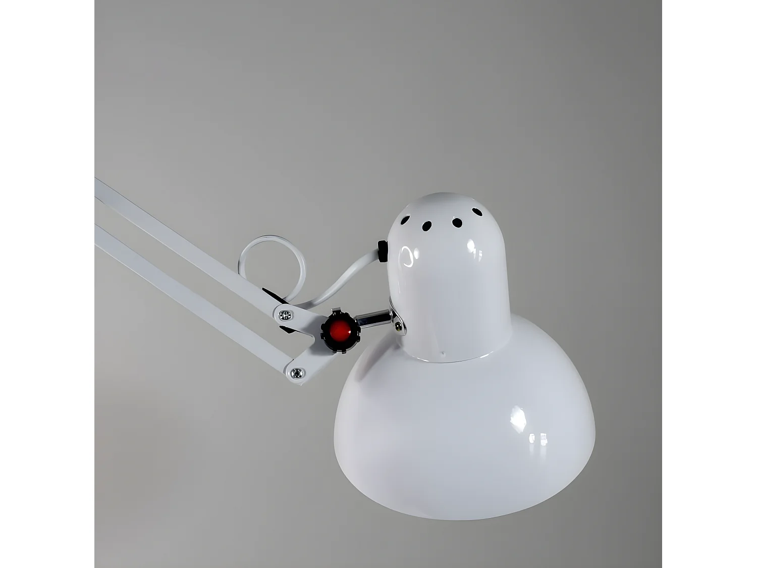 Gelenk-Stehleuchte Avati im Retro-Vintage-Stil – Metall 1xE27 – Weiß