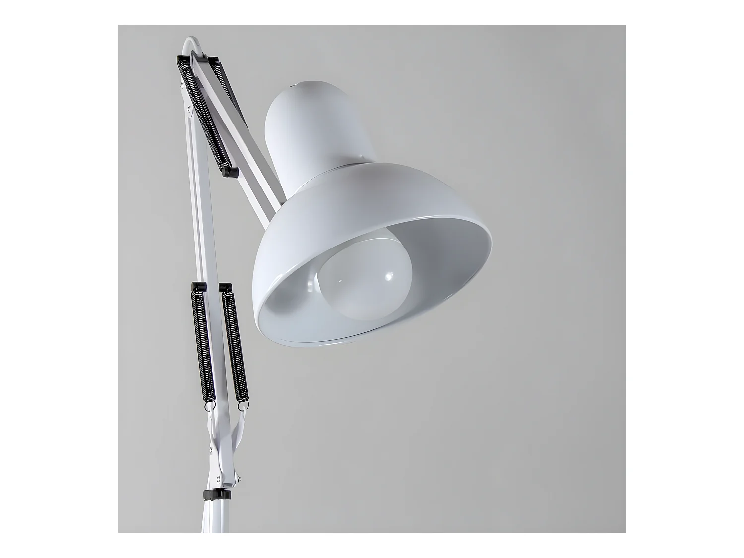 Lampada da terra snodabile Avati stile retrò vintage - Metallo 1xE27 - Bianco