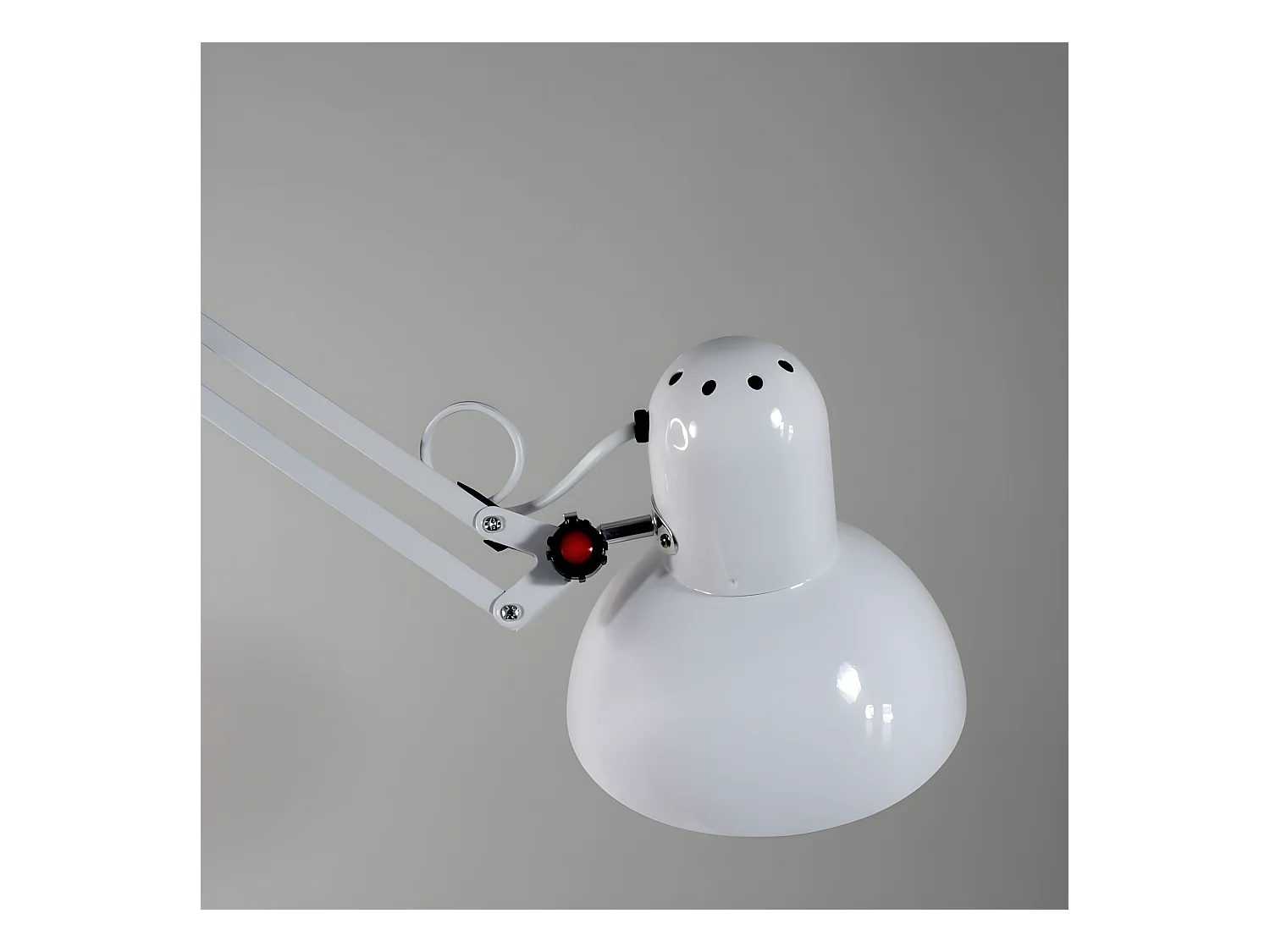 Lampada da terra snodabile Avati stile retrò vintage - Metallo 1xE27 - Bianco