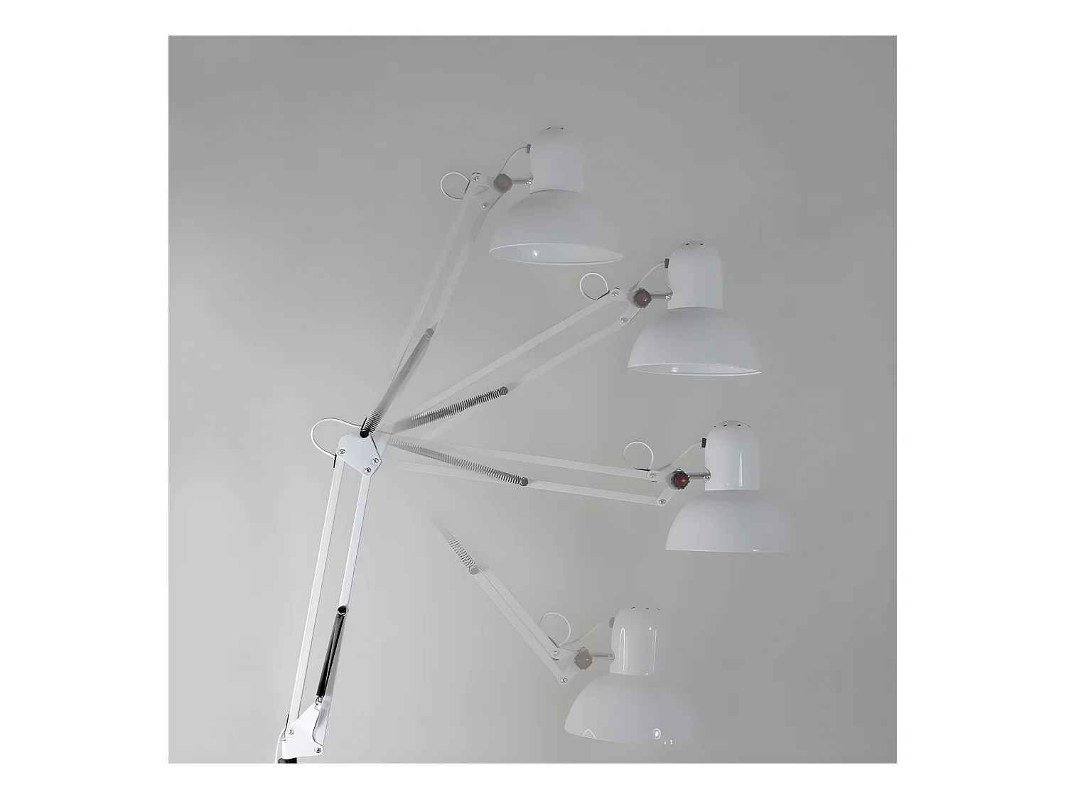 Lampada da terra snodabile Avati stile retrò vintage - Metallo 1xE27 - Bianco