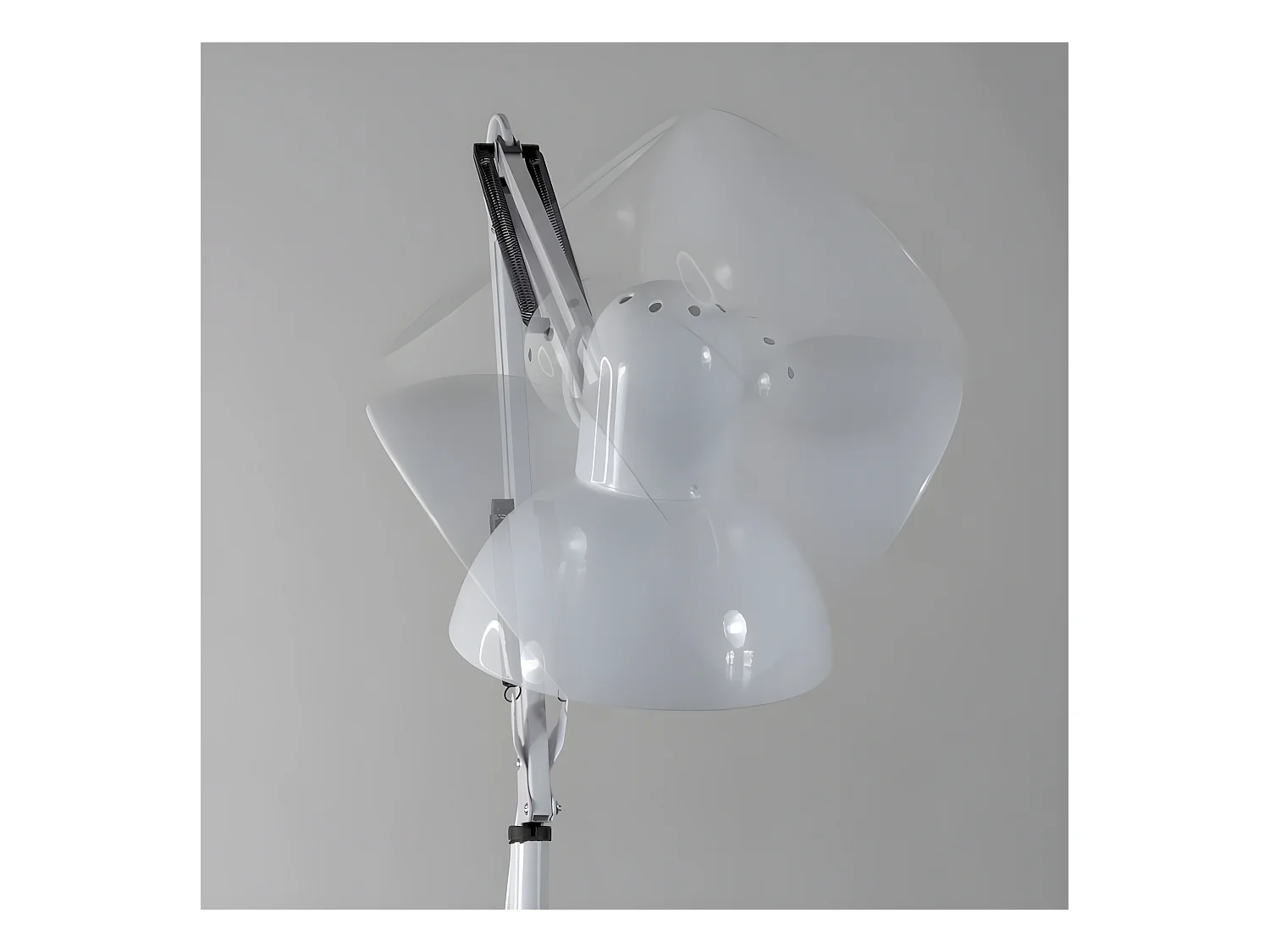 Lampada da terra snodabile Avati stile retrò vintage - Metallo 1xE27 - Bianco