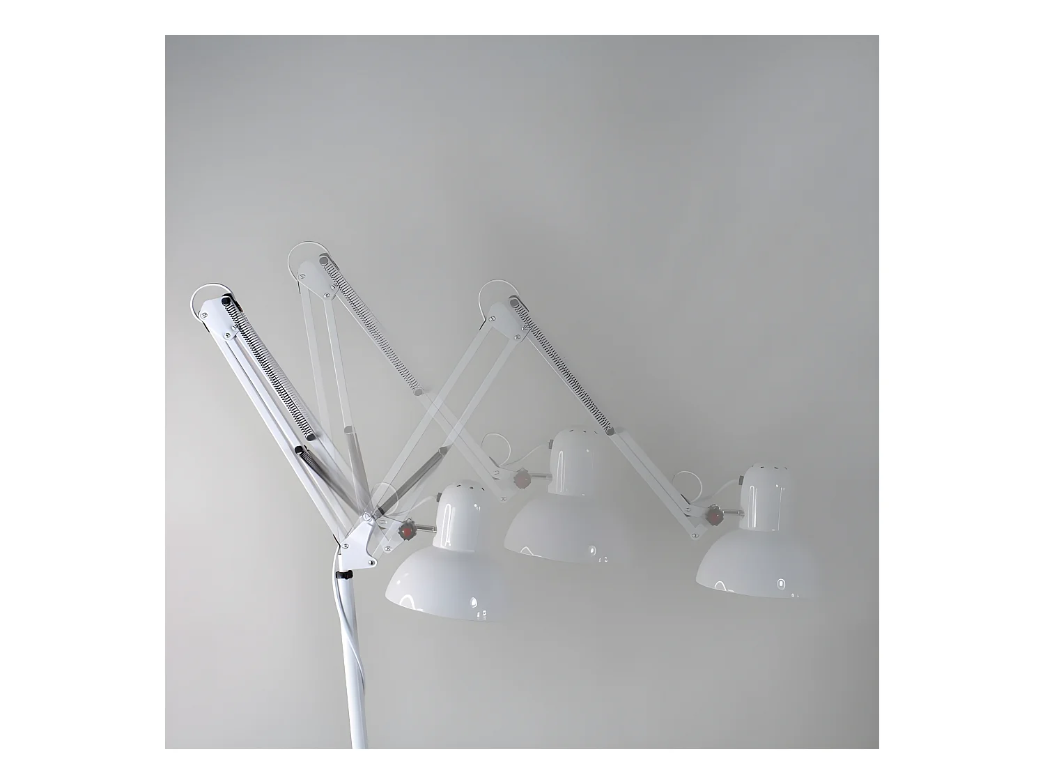 Lampada da terra snodabile Avati stile retrò vintage - Metallo 1xE27 - Bianco