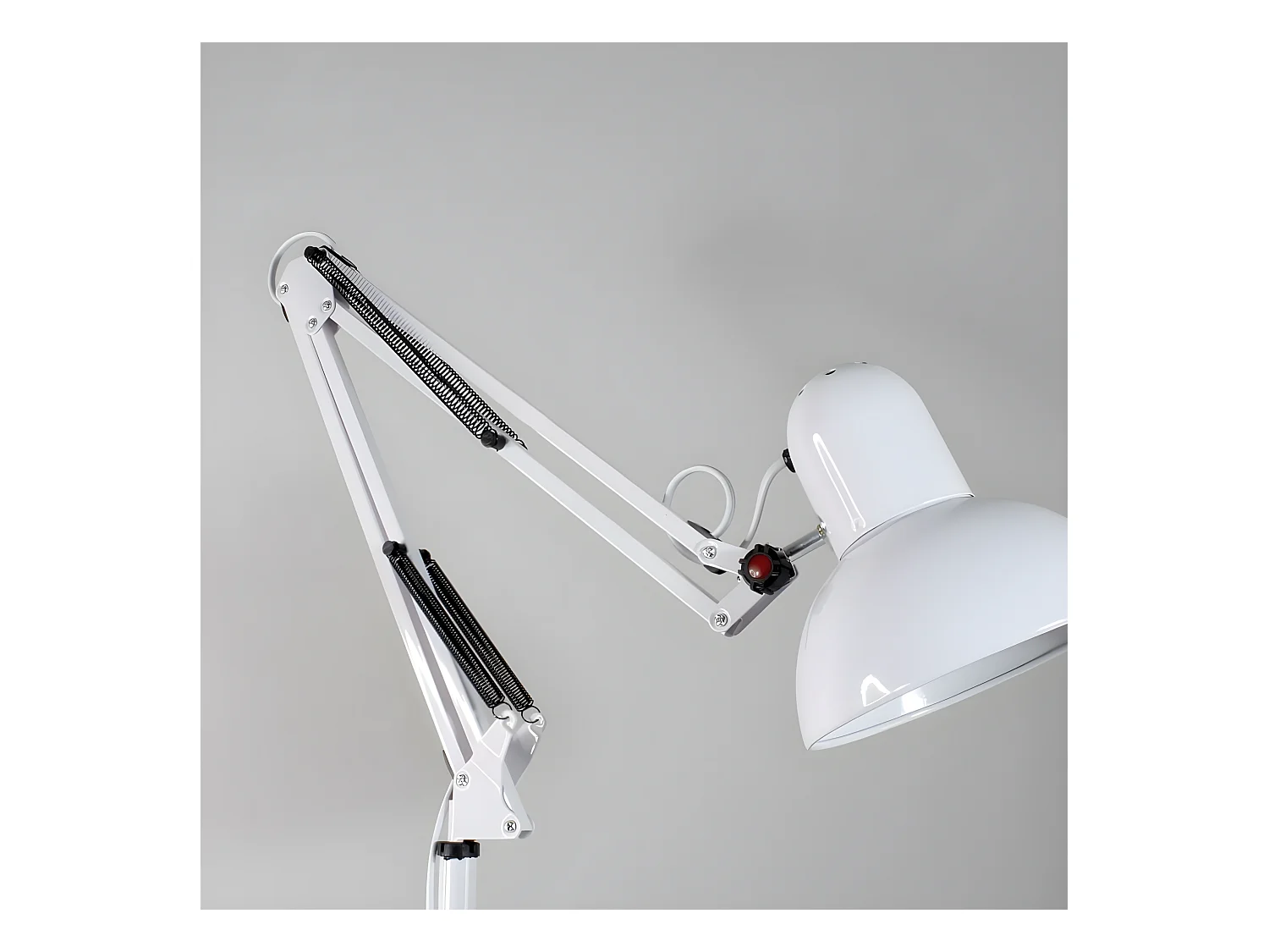 Lampada da terra snodabile Avati stile retrò vintage - Metallo 1xE27 - Bianco