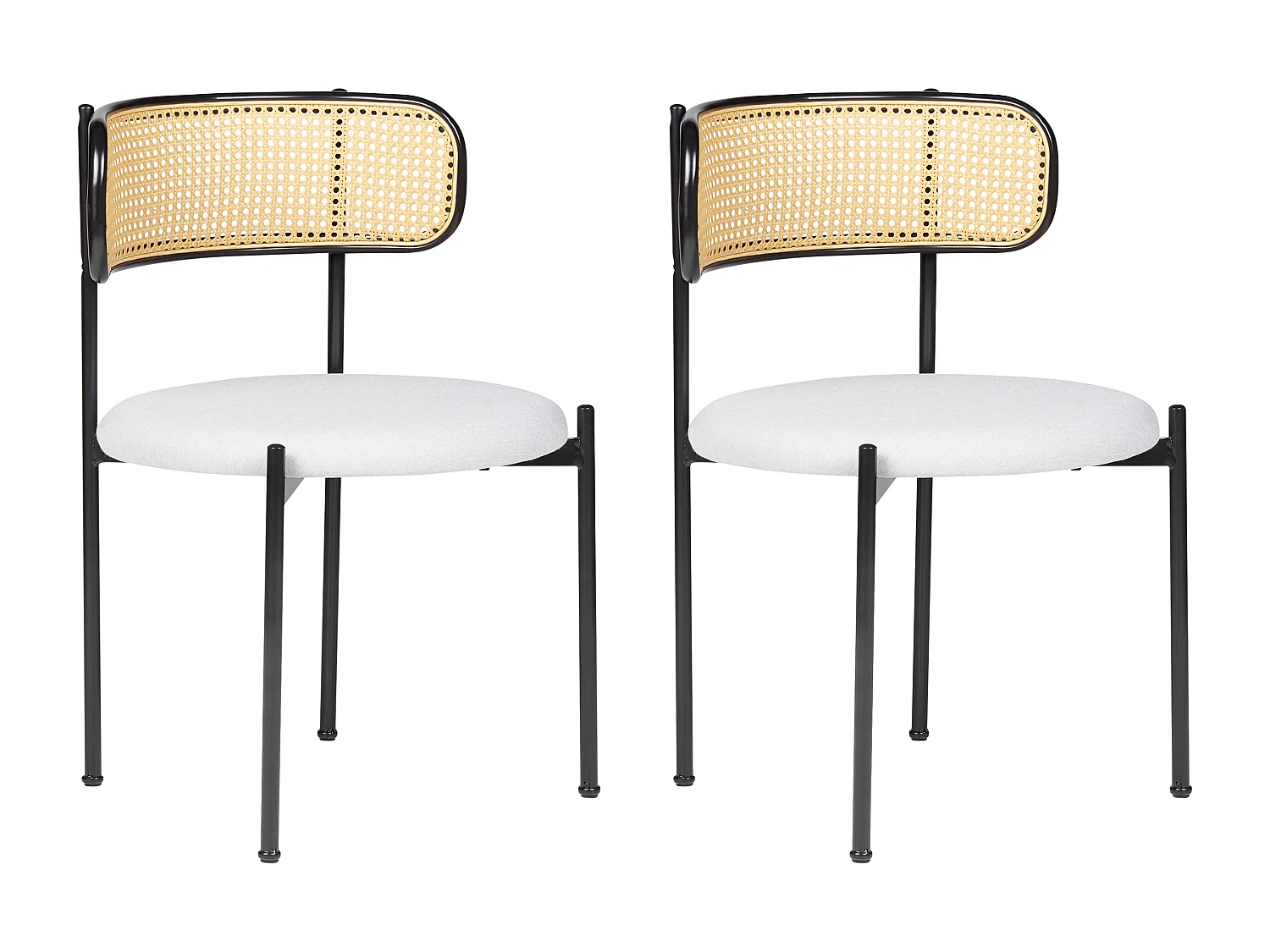 Set van 2 eetkamerstoelen ANDOVER Metaal Zwart