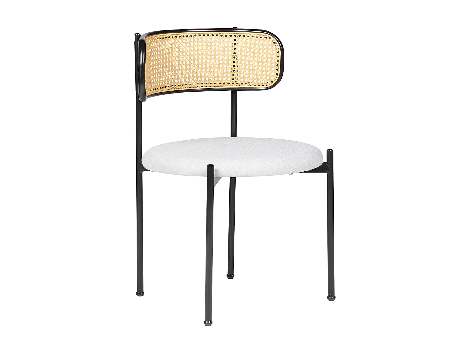Lot de 2 chaises de salle à manger ANDOVER Métal Noir