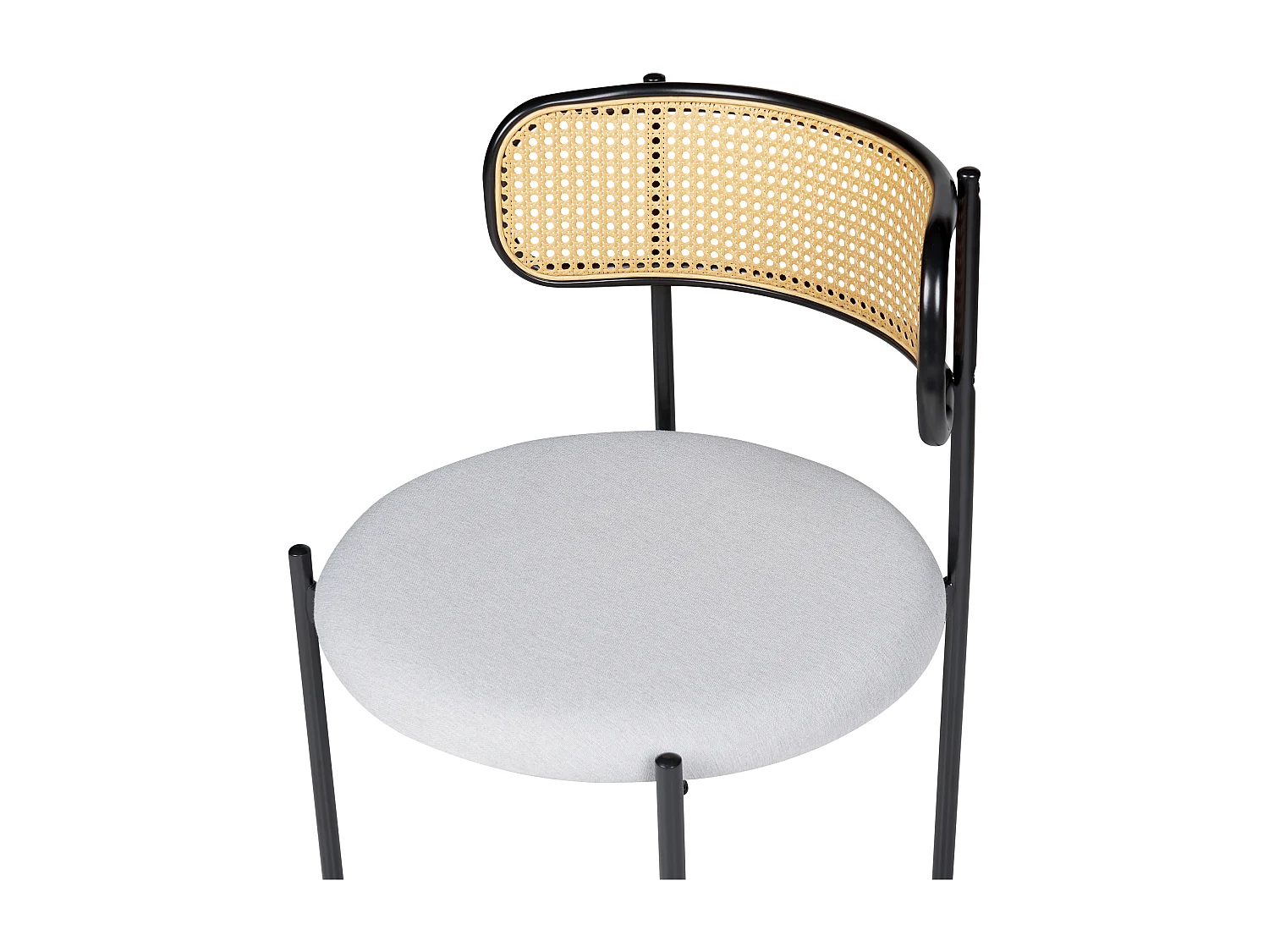 Lot de 2 chaises de salle à manger ANDOVER Métal Noir