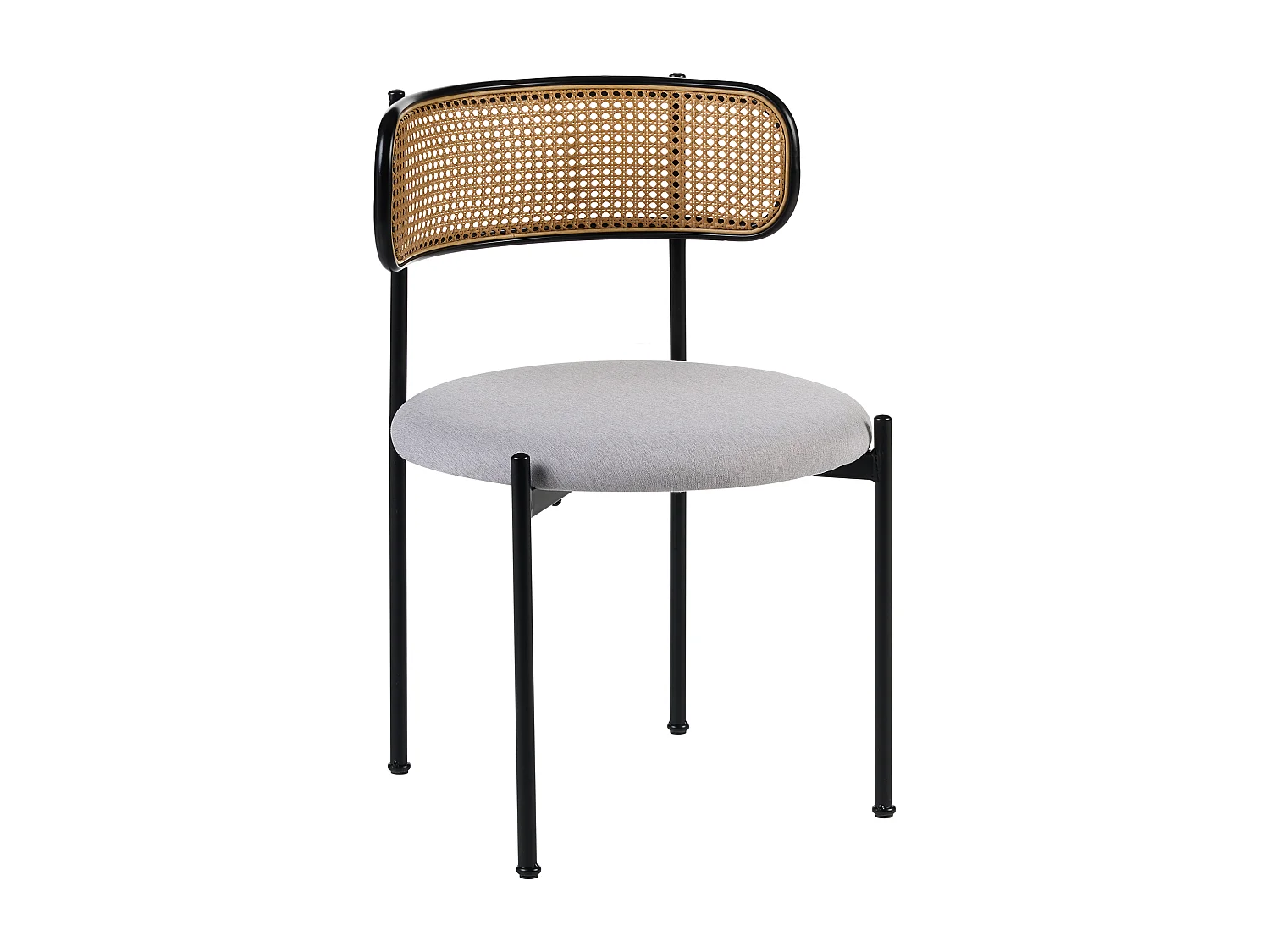 Lot de 2 chaises de salle à manger ANDOVER Métal Noir