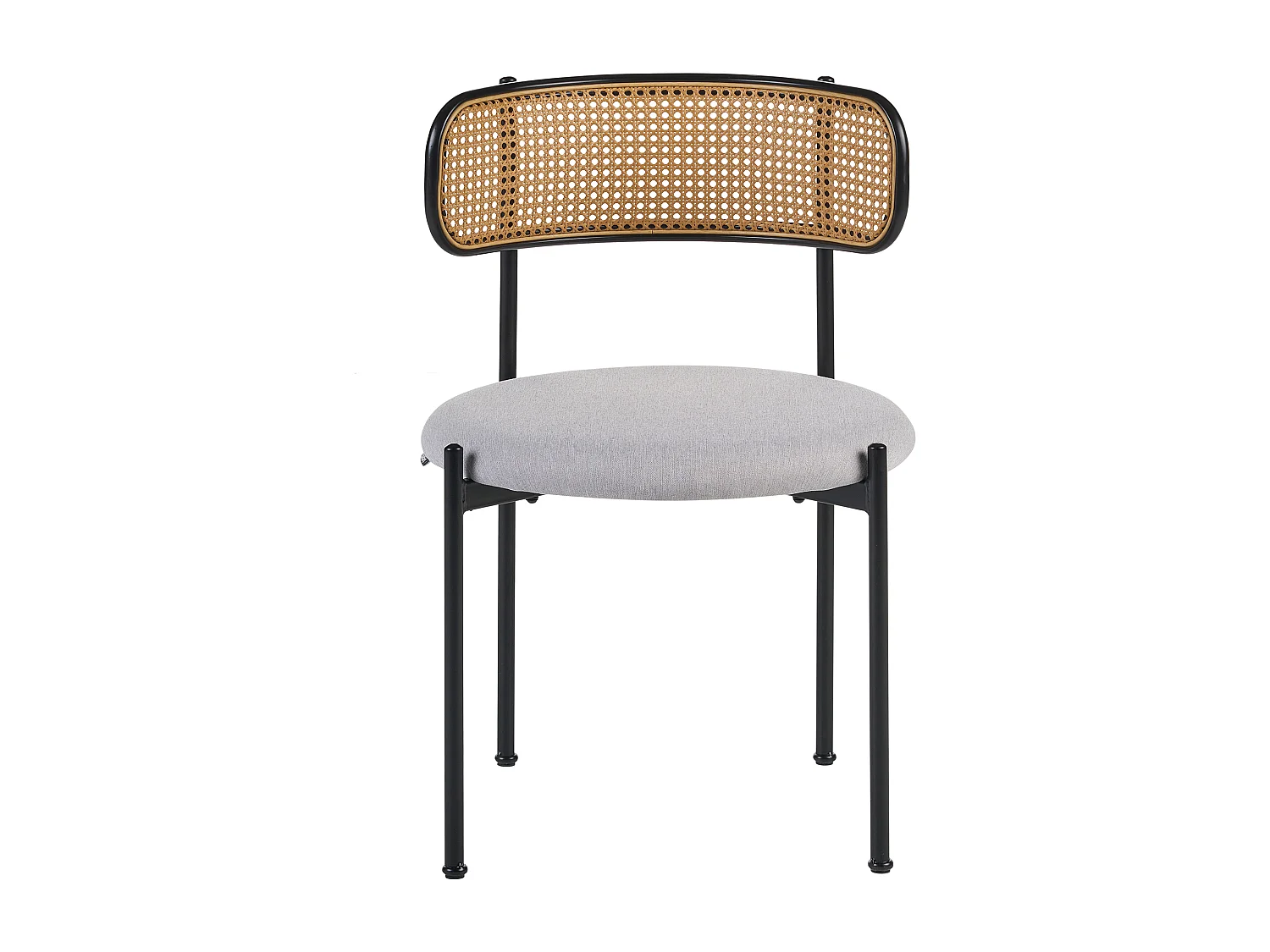 Lot de 2 chaises de salle à manger ANDOVER Métal Noir
