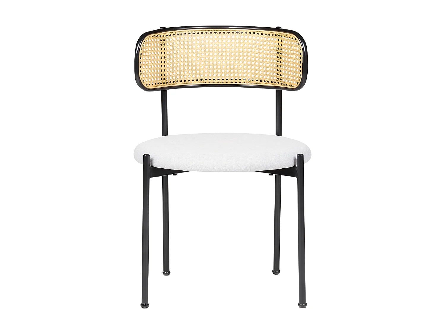 Lot de 2 chaises de salle à manger ANDOVER Métal Noir