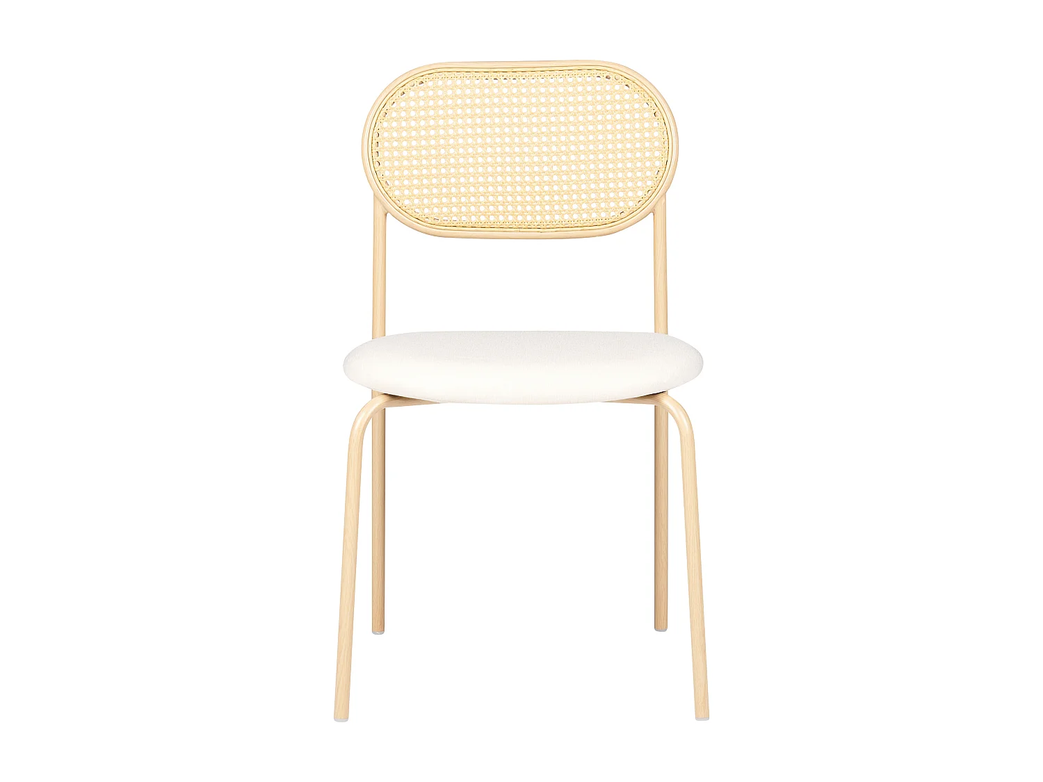 Lot de 2 chaises de salle à manger ADAVER Métal Marron clair