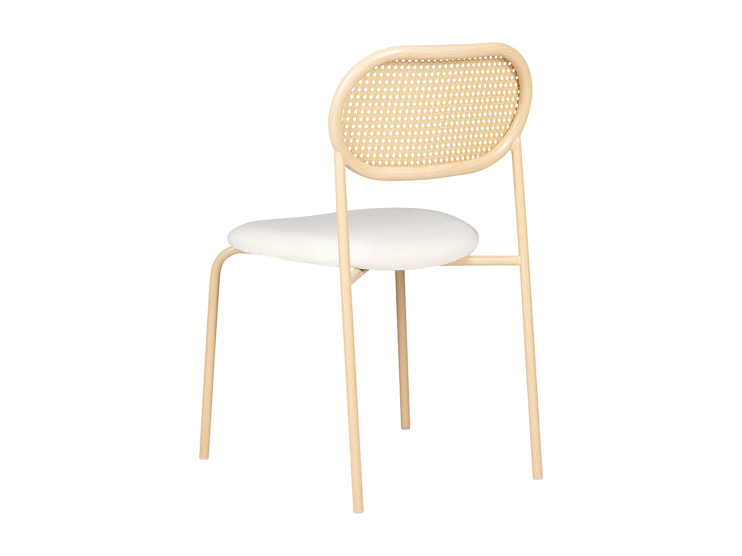 Lot de 2 chaises de salle à manger ADAVER Métal Marron clair