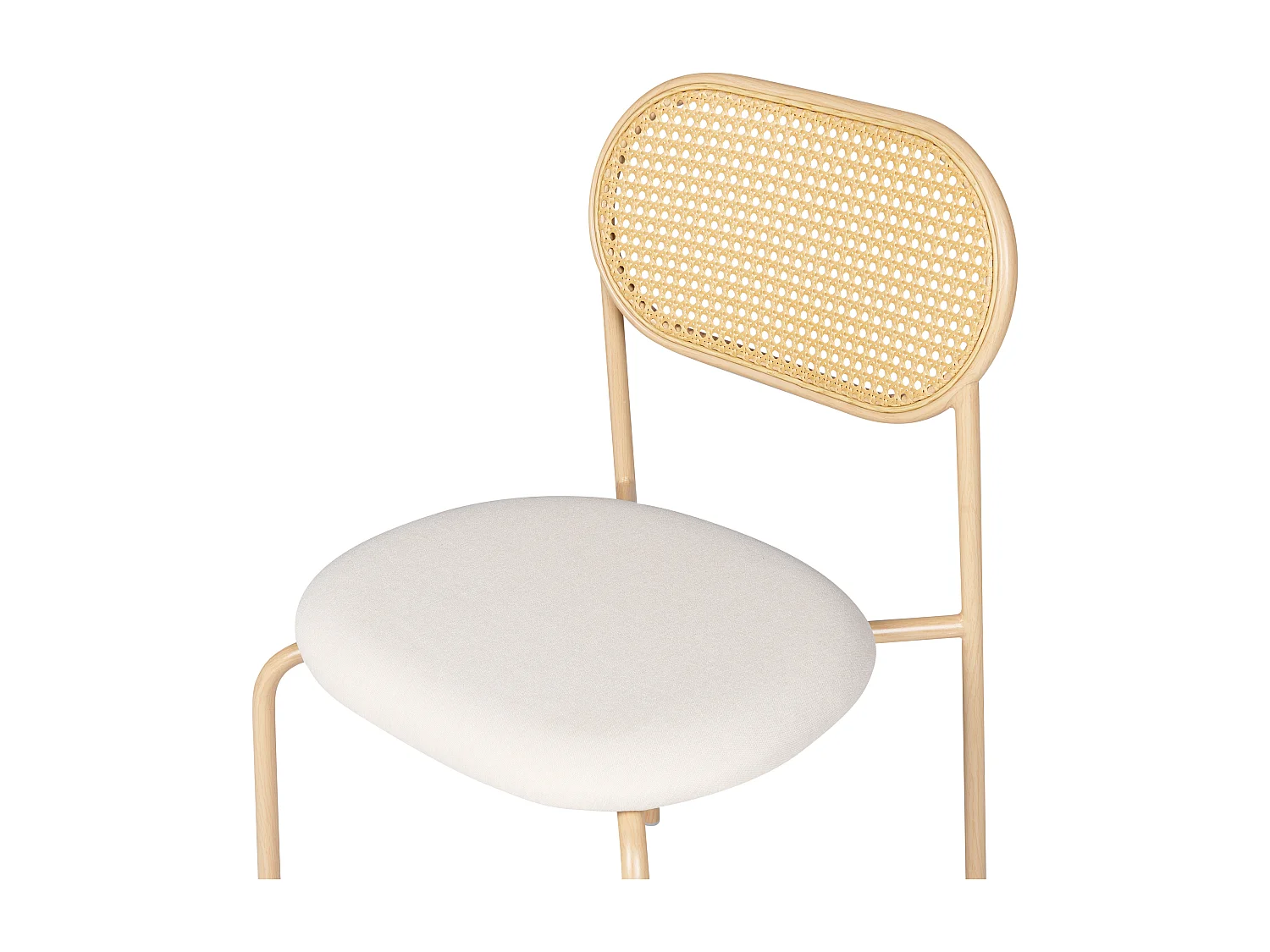 Lot de 2 chaises de salle à manger ADAVER Métal Marron clair