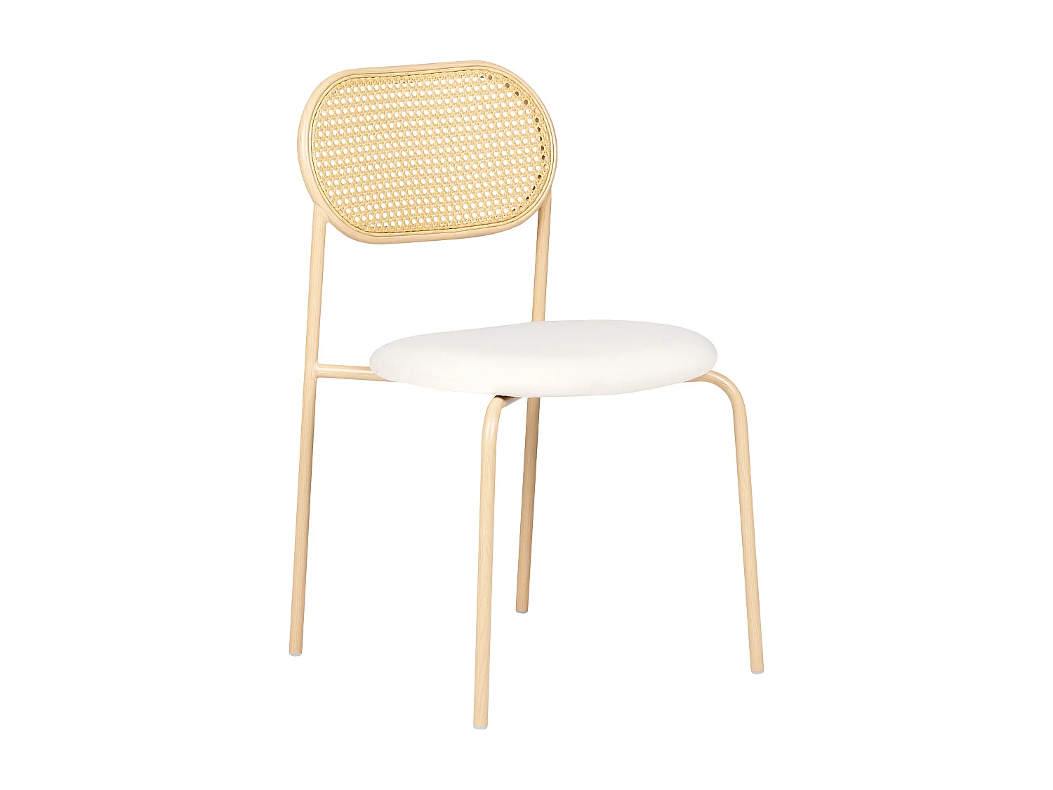 Lot de 2 chaises de salle à manger ADAVER Métal Marron clair