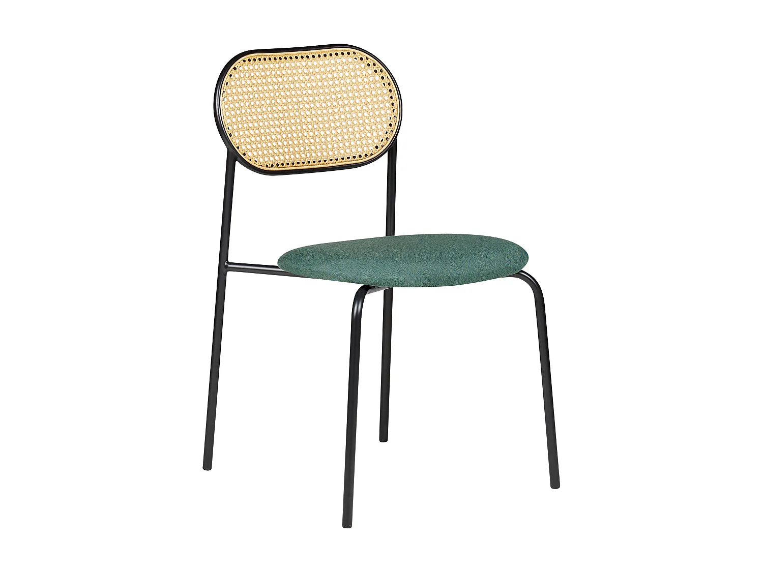 Zestaw 2 krzeseł do jadalni ADAVER Metal Czarny