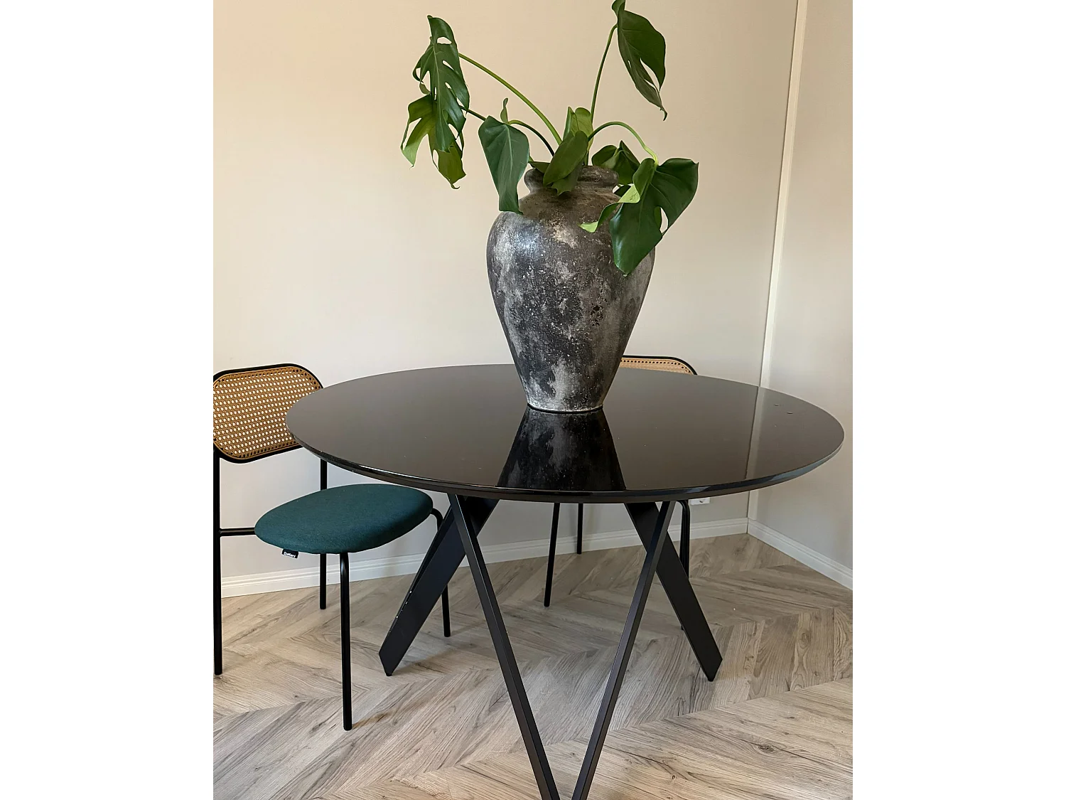 Set di 2 sedie da pranzo ADAVER Metallo Nero