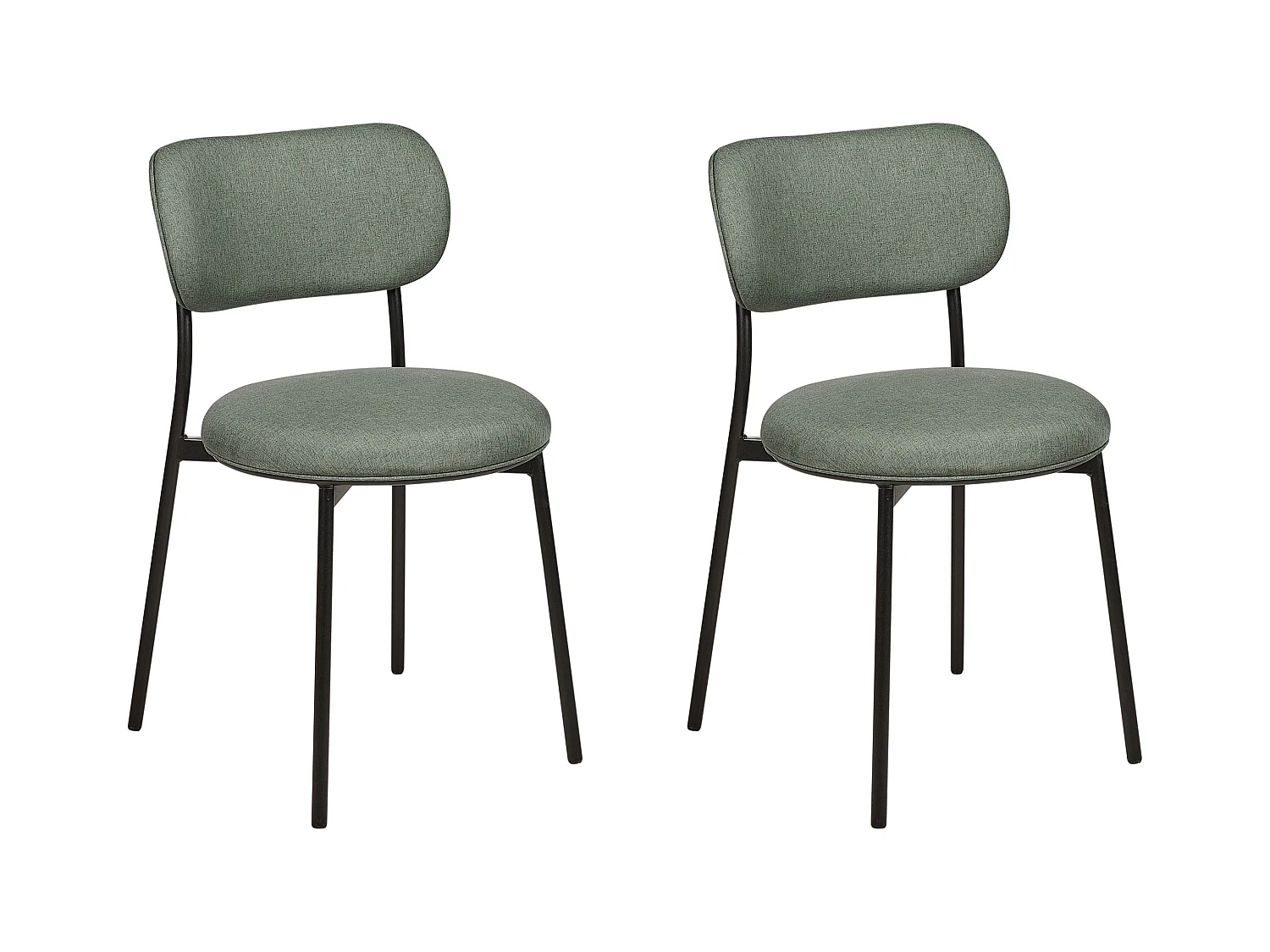 Lot de 2 chaises de salle à manger CASEY Vert foncé