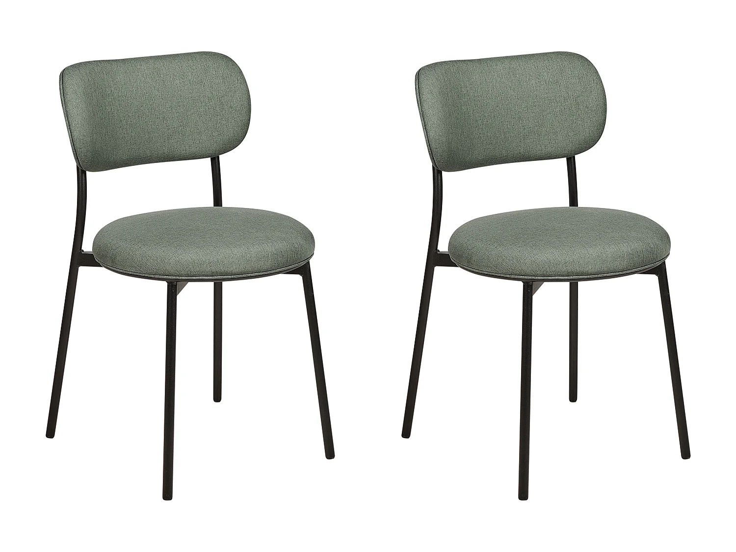 Set di 2 sedie da pranzo CASEY Verde scuro