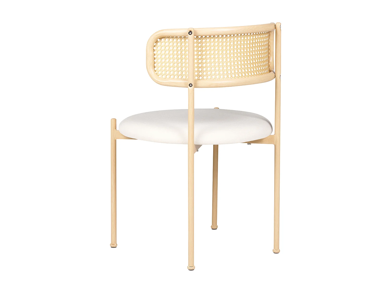 Lot de 2 chaises de salle à manger ANDOVER Métal Beige clair