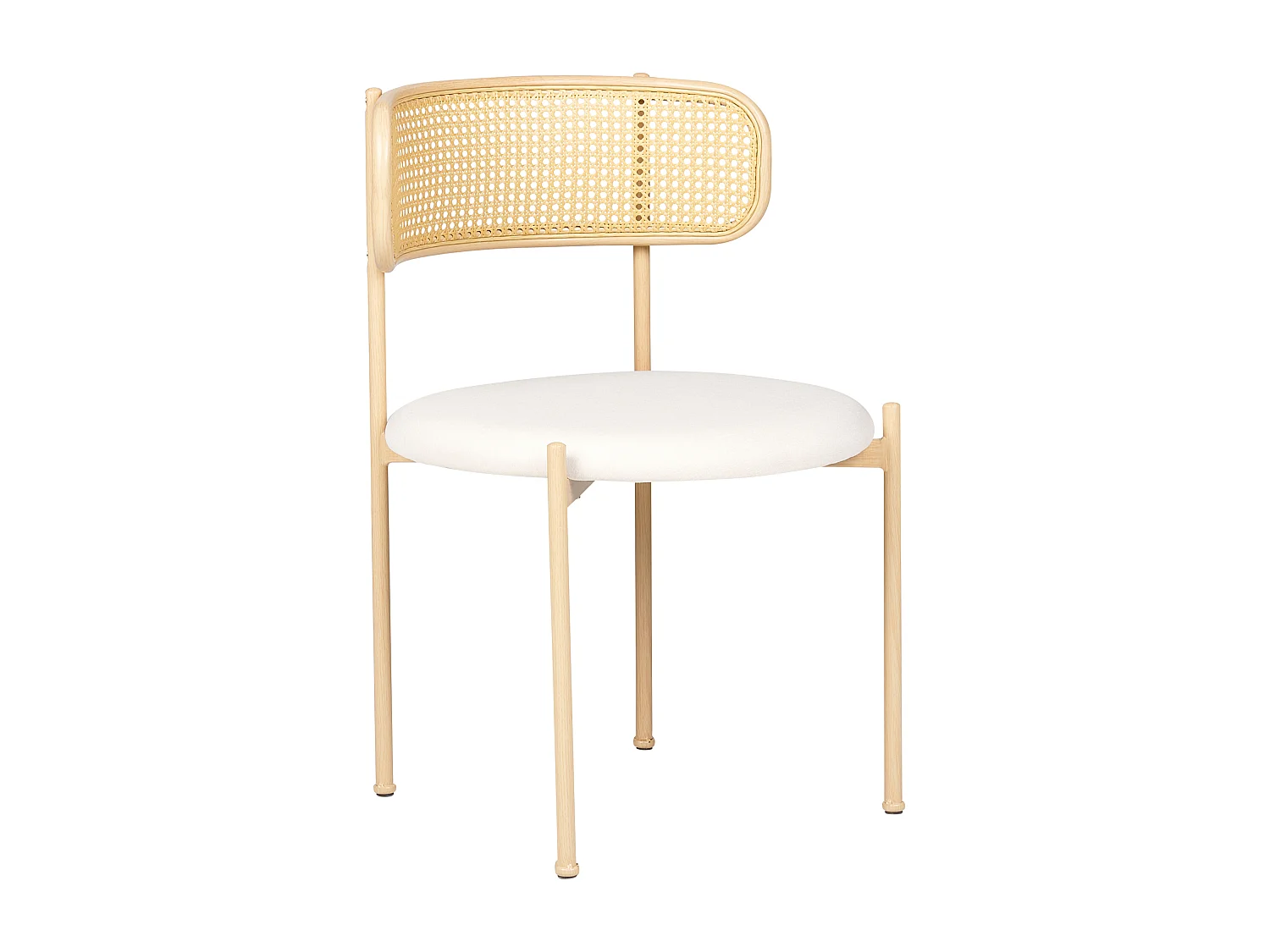 Lot de 2 chaises de salle à manger ANDOVER Métal Beige clair