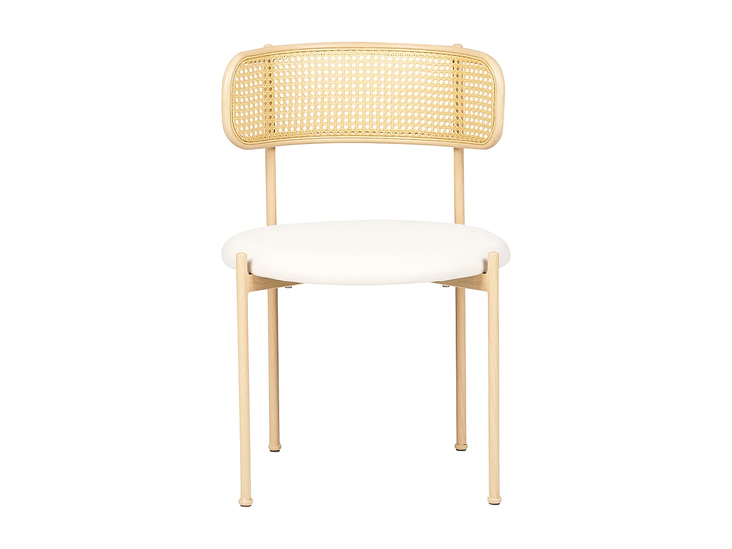 Lot de 2 chaises de salle à manger ANDOVER Métal Beige clair