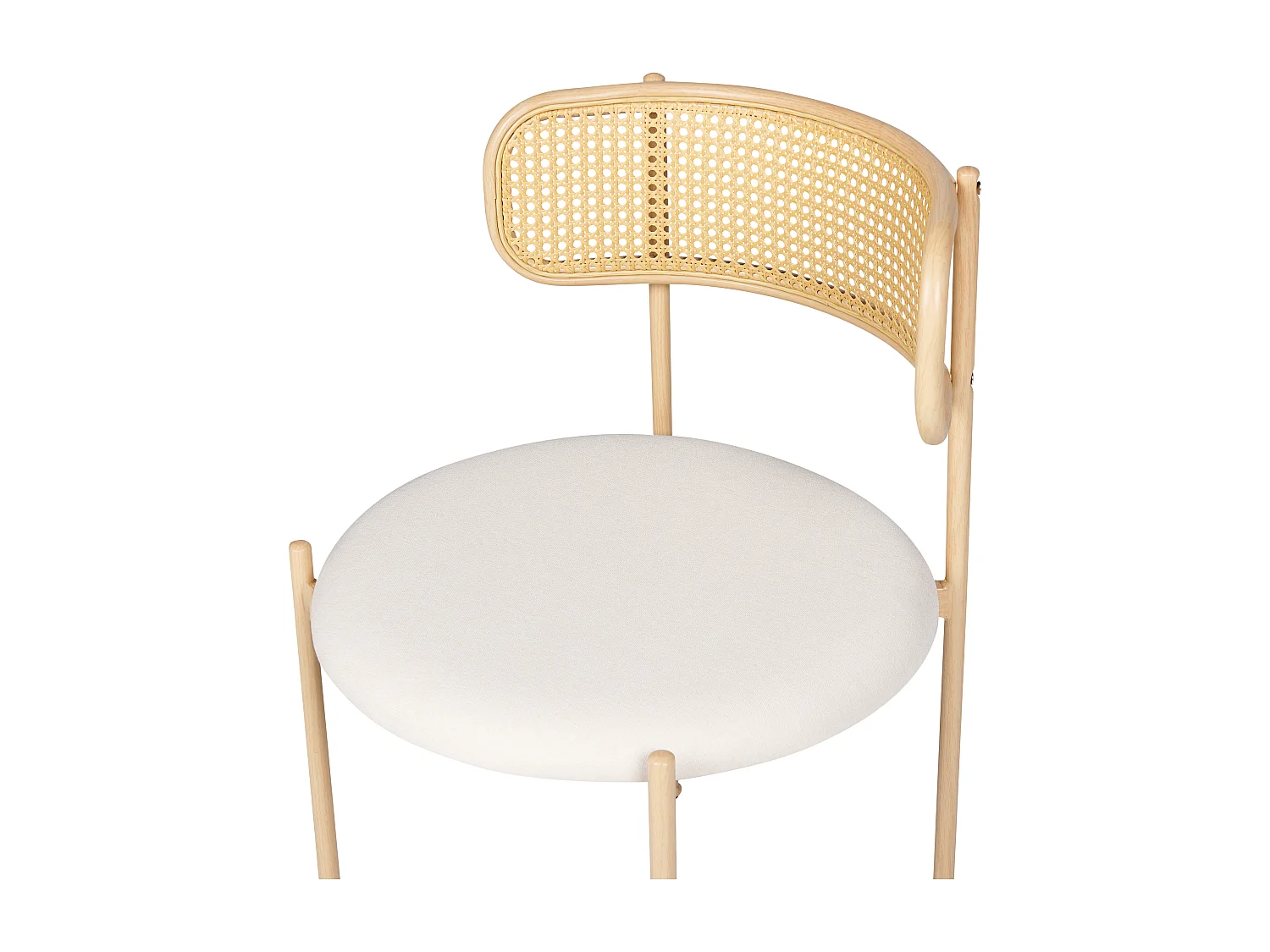 Lot de 2 chaises de salle à manger ANDOVER Métal Beige clair