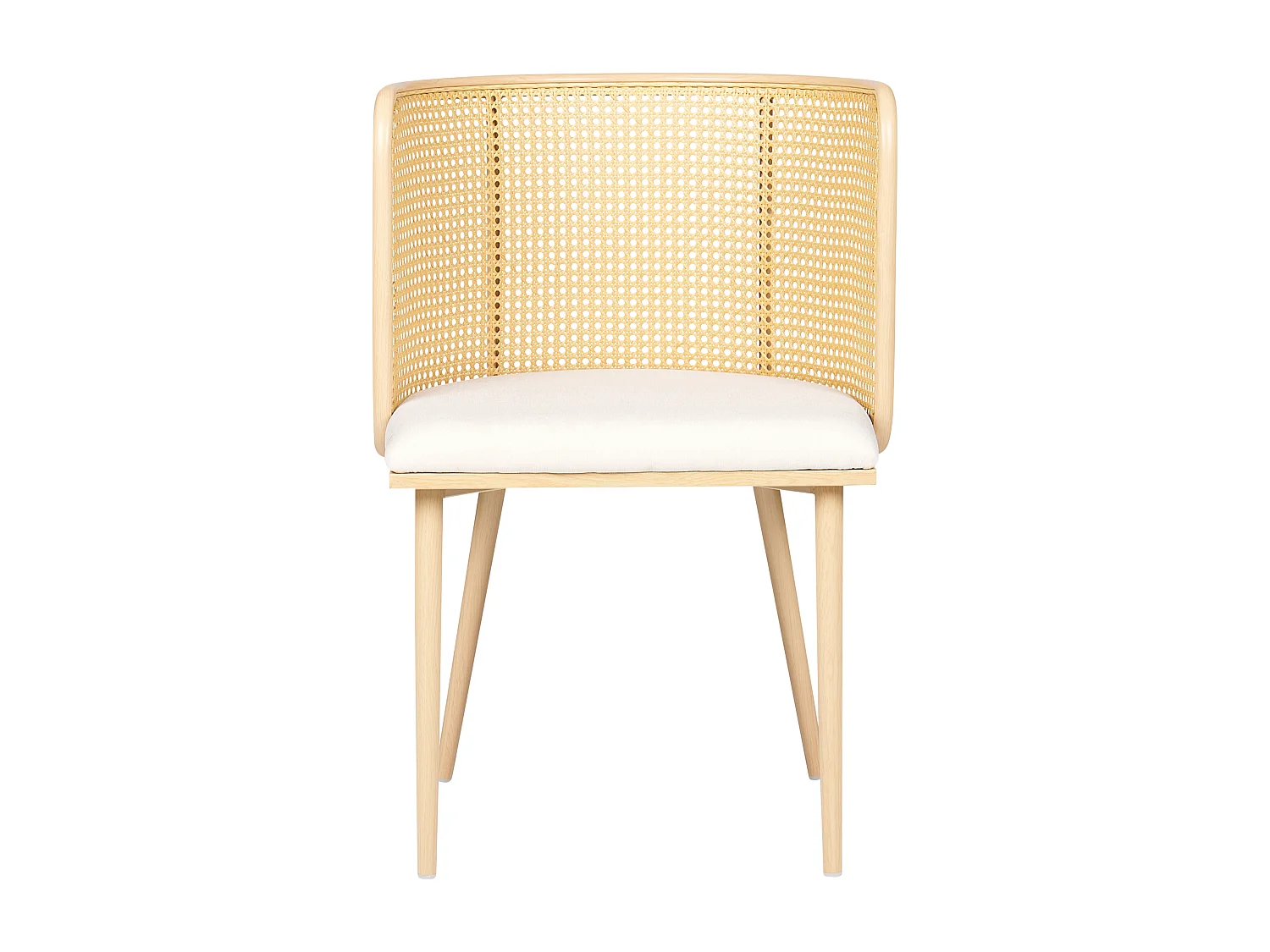 Set van 2 eetkamerstoelen KOBUK Metaal Lichte houtkleur