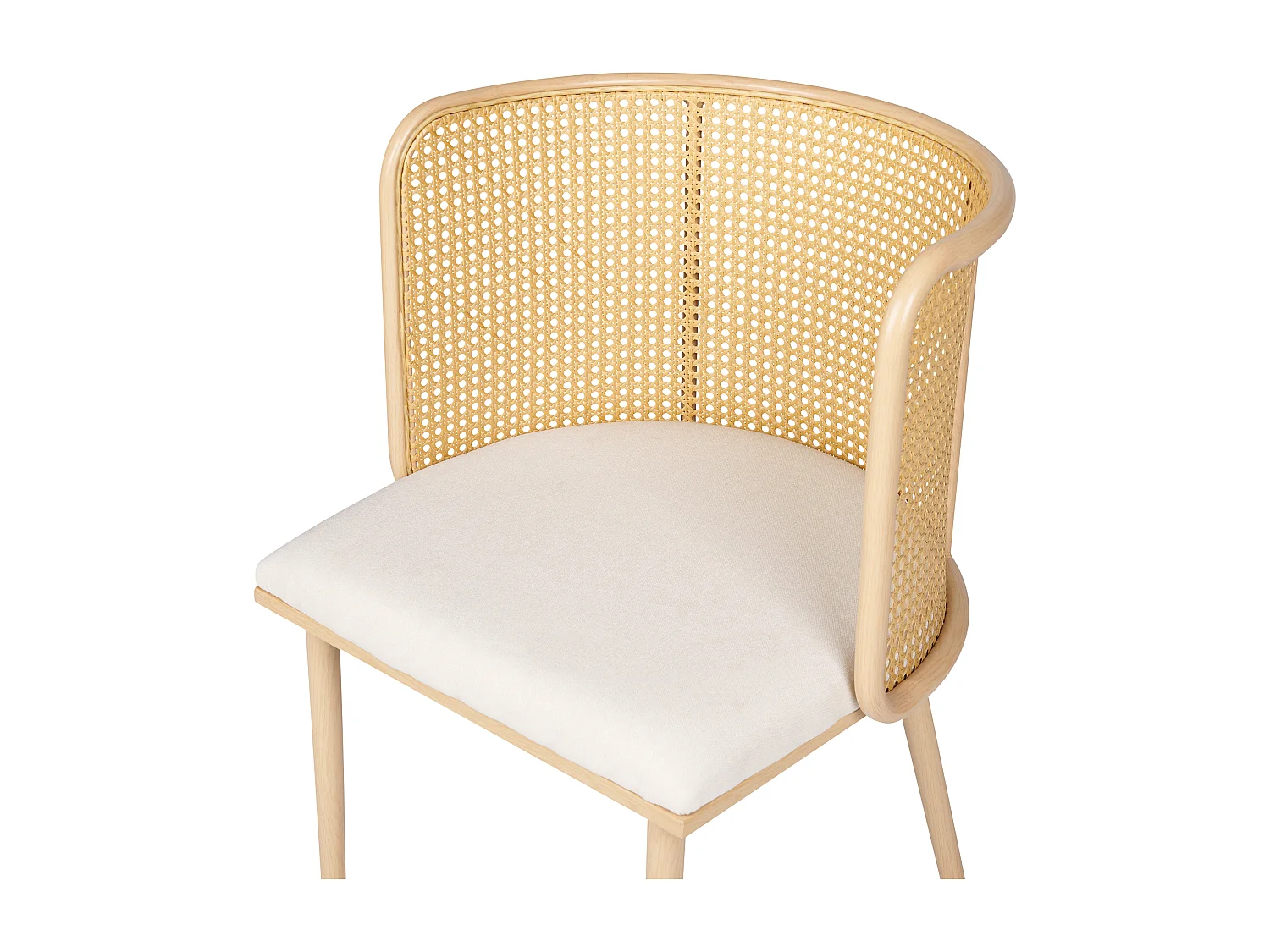 Set van 2 eetkamerstoelen KOBUK Metaal Lichte houtkleur