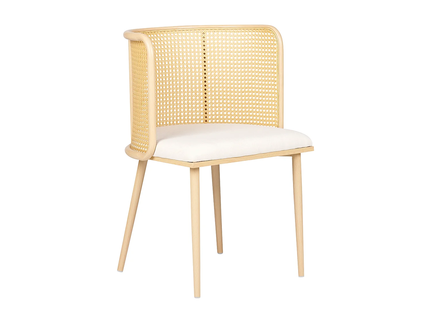 Set van 2 eetkamerstoelen KOBUK Metaal Lichte houtkleur