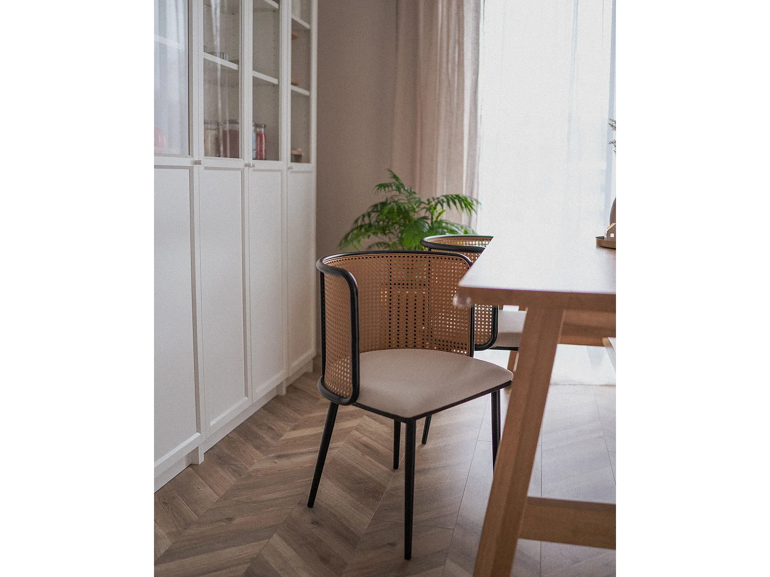Set van 2 eetkamerstoelen KOBUK Metaal Zwart