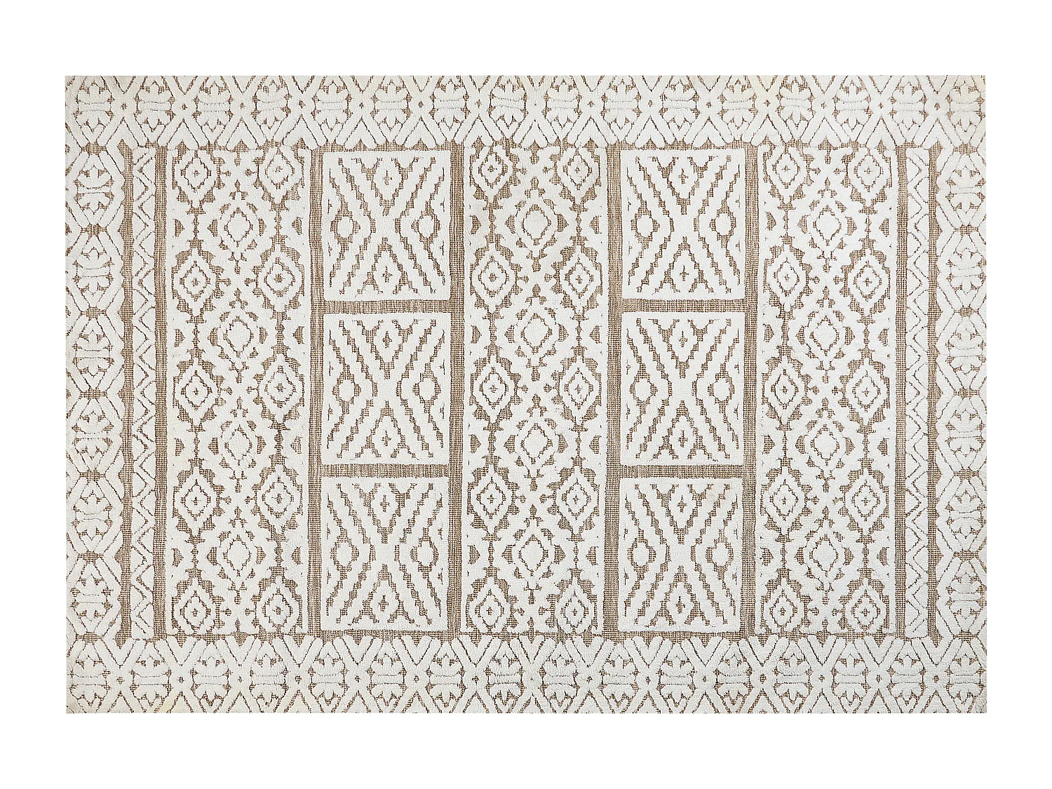 Vloerkleed polyester crème/beige 160 x 230 cm GOGAI