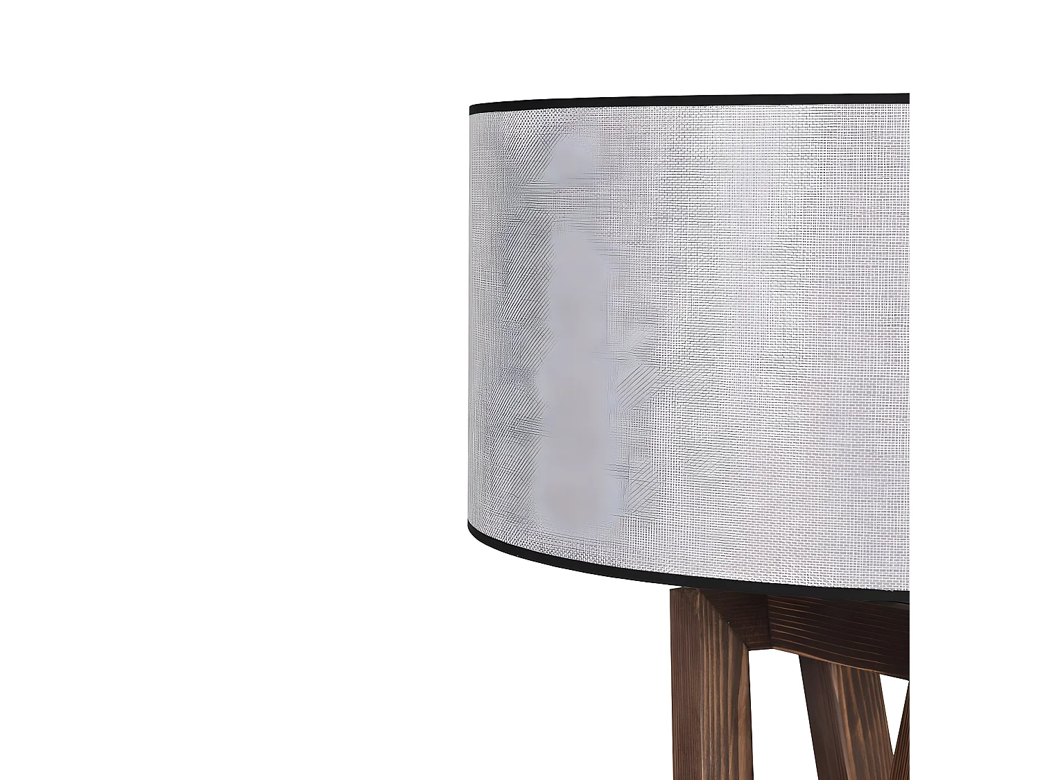 Nacor vloerlamp met houten structuur en stoffen kap H166cm 1xE27 - Grijs