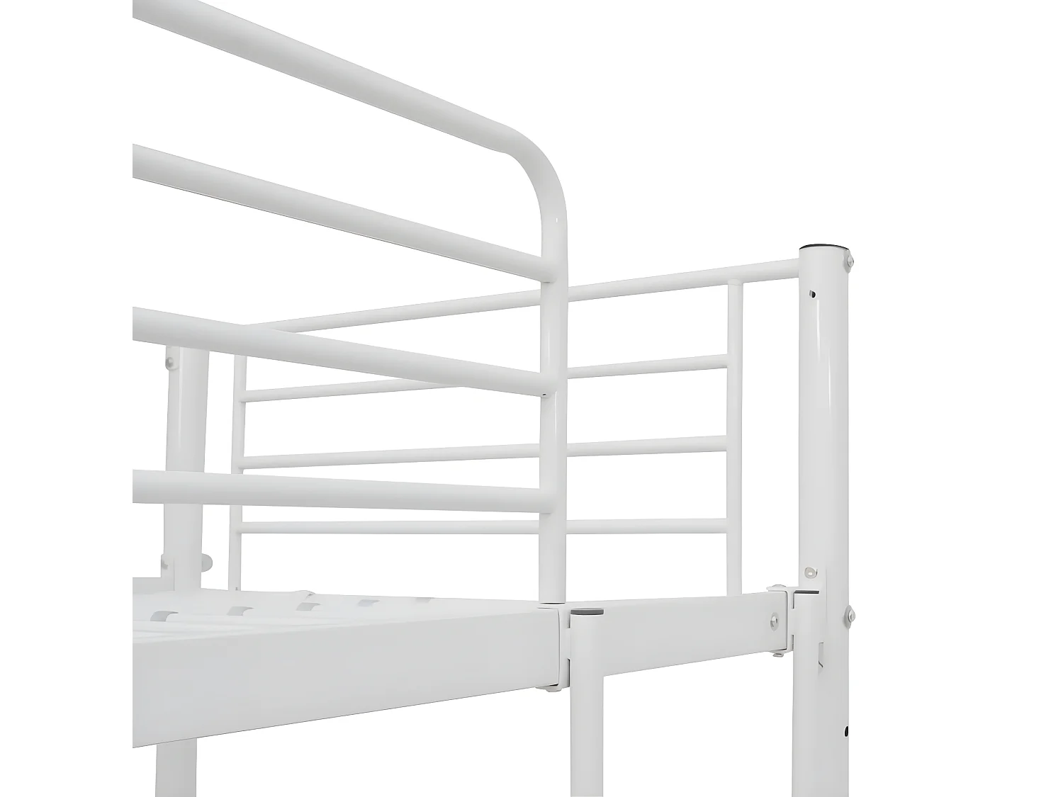 Stapelbedframe met tafel metaal wit 90x200 cm NL83558