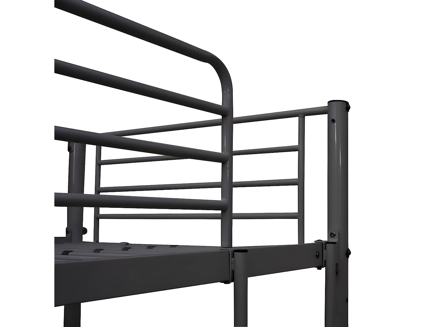 Lit superposé-90 x 200 cm avec table Noir Métal 90x200 cm PSS54441