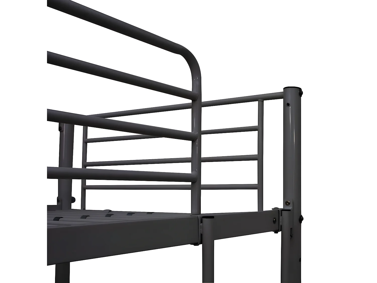 Lit superposé-90 x 200 cm avec table Gris Métal 90x200 cm PSS23701