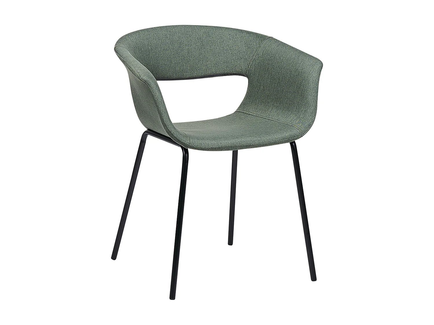 Esszimmerstühle 2er Set aus Stoff grün/dunkelgrün schwarz modernes Design Elma