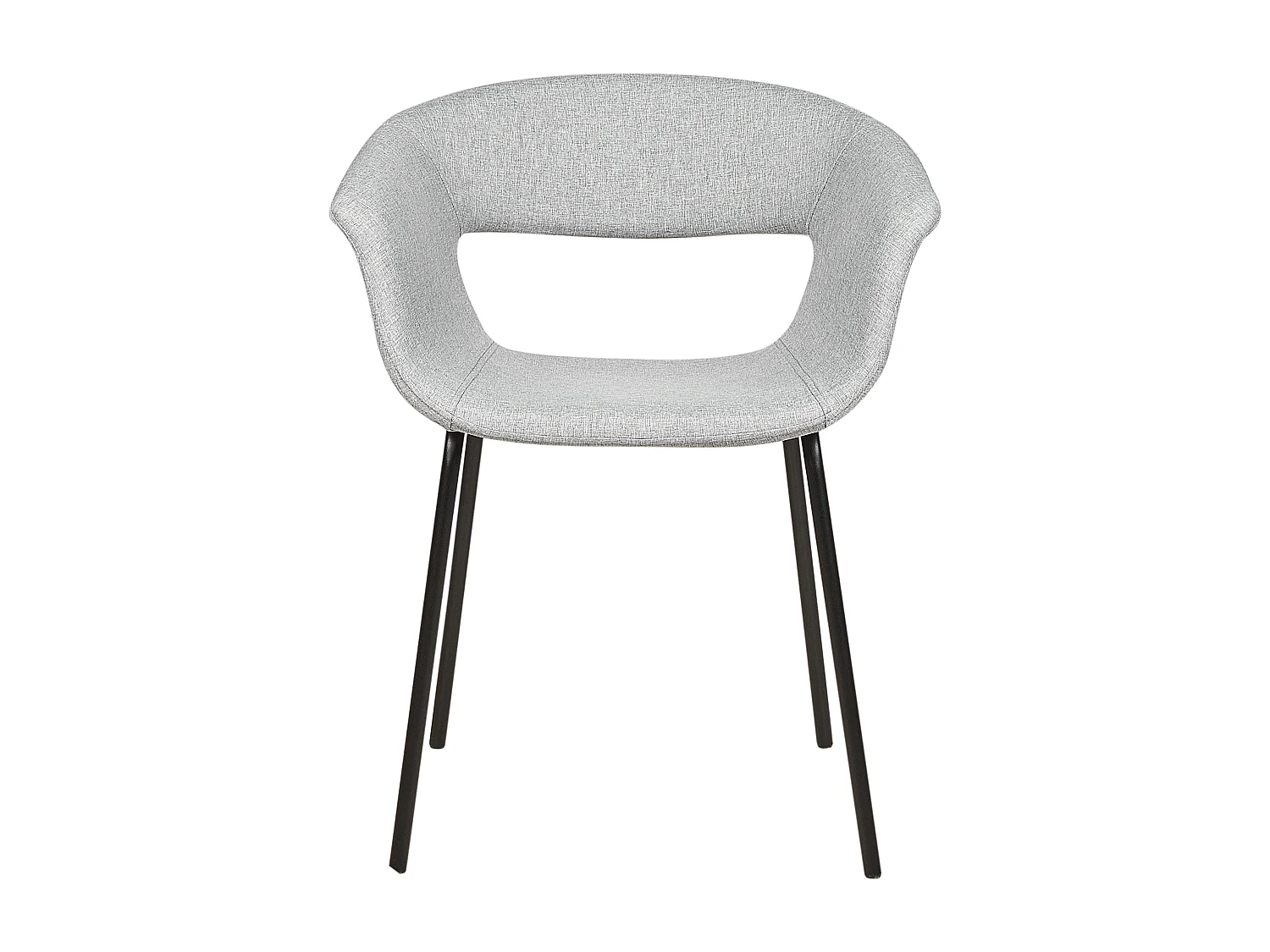 Lot de 2 chaises de salle à manger ELMA Gris clair