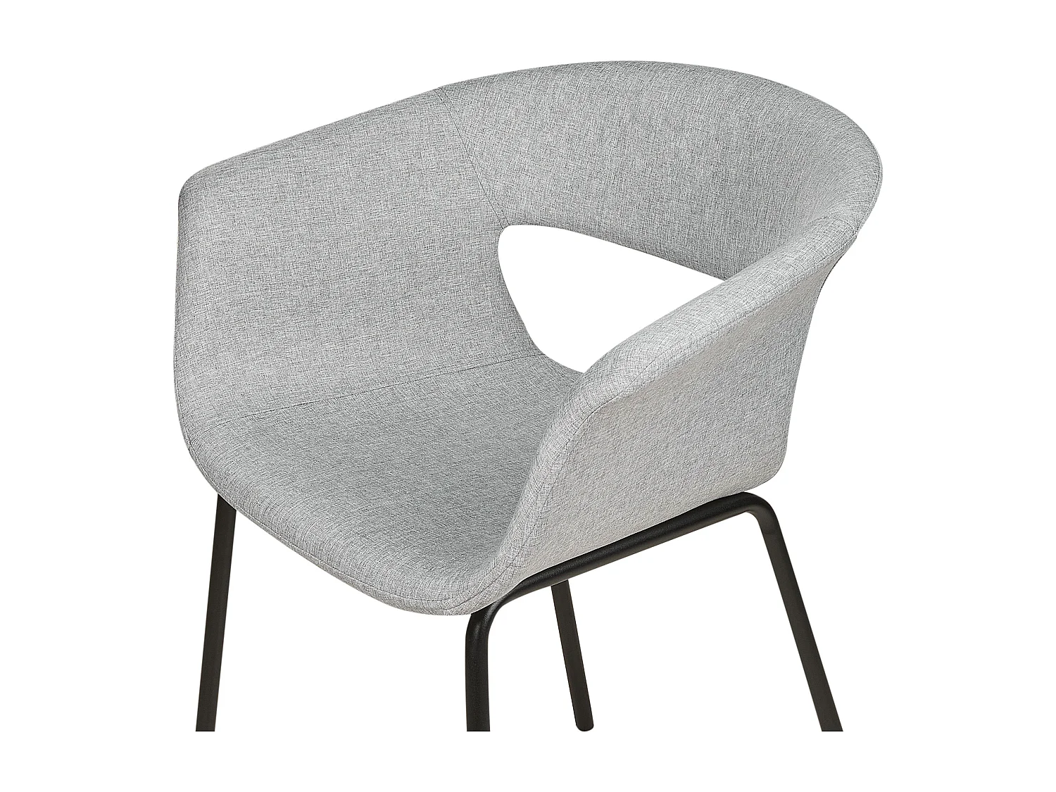Lot de 2 chaises de salle à manger ELMA Gris clair