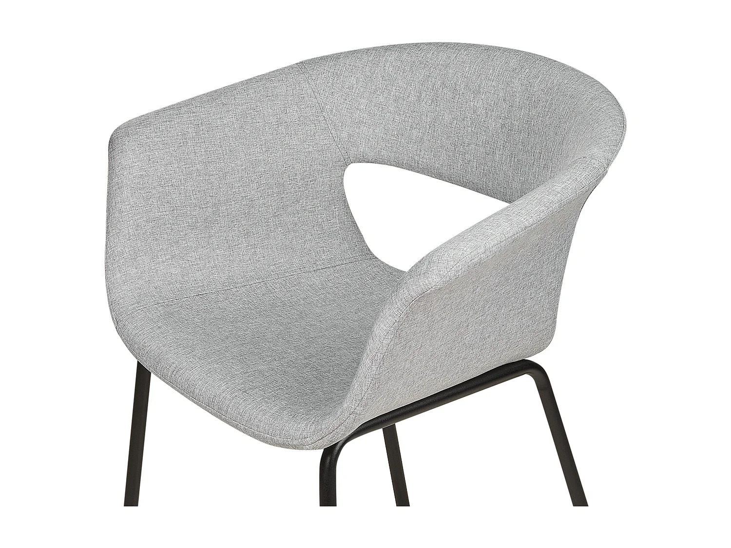 Esszimmerstühle 2er Set aus Stoff grau/hellgrau schwarz modernes Design Elma