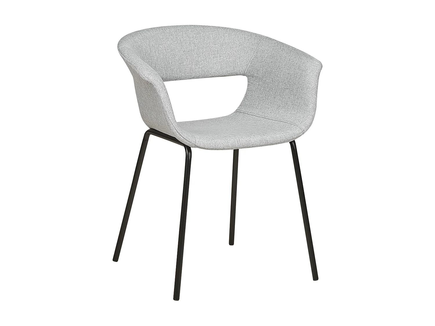 Lot de 2 chaises de salle à manger ELMA Gris clair