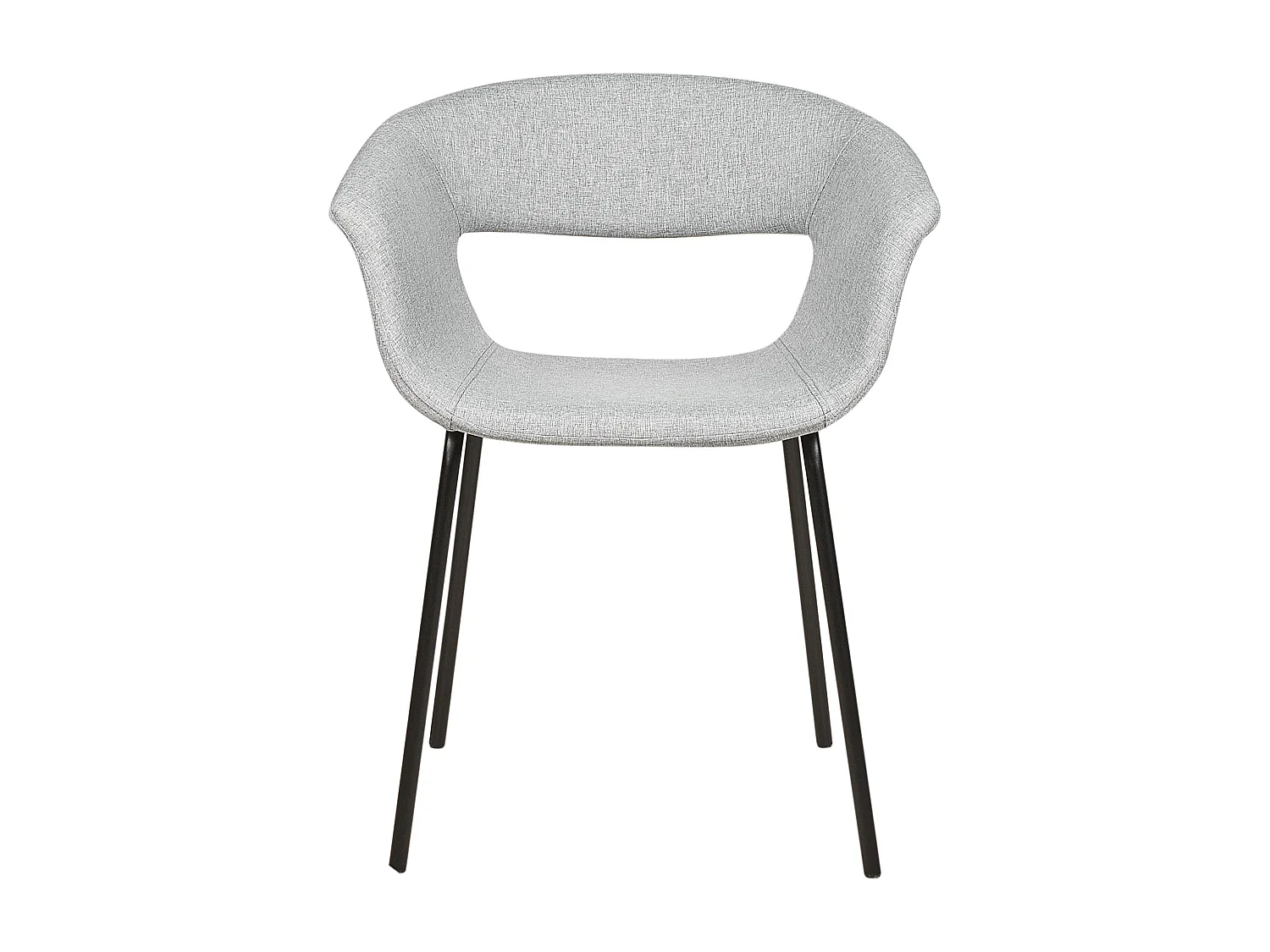 Lot de 2 chaises de salle à manger ELMA Gris clair
