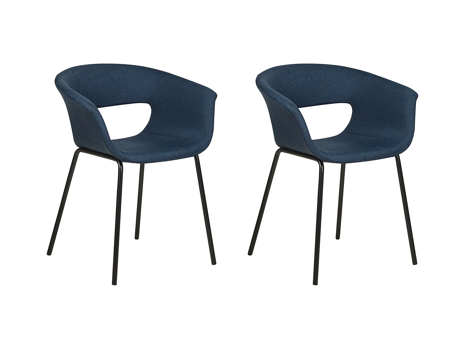 Set van 2 eetkamerstoelen ELMA Donkerblauw
