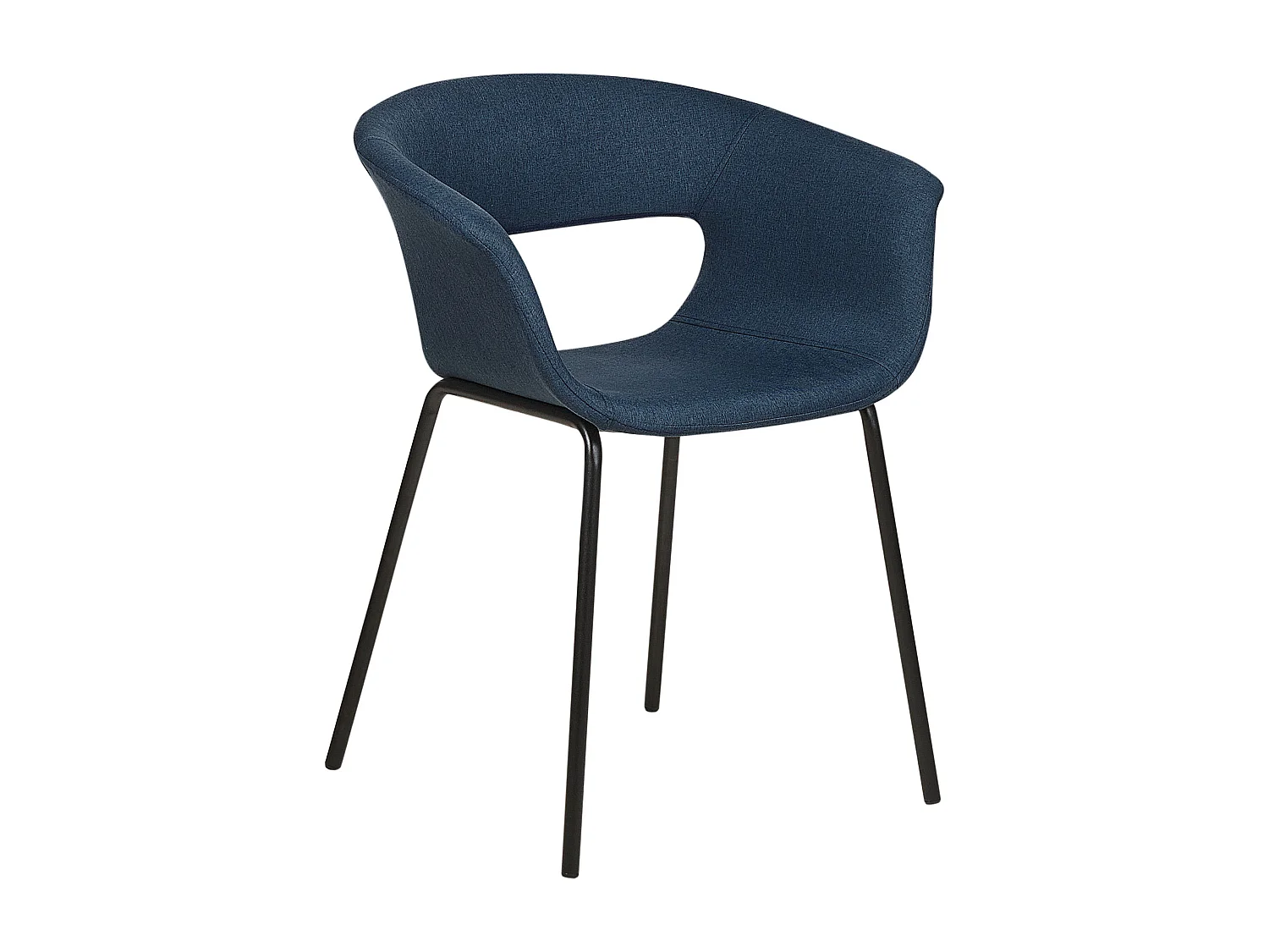 Esszimmerstühle 2er Set aus Stoff blau/dunkelblau schwarz modernes Design Elma