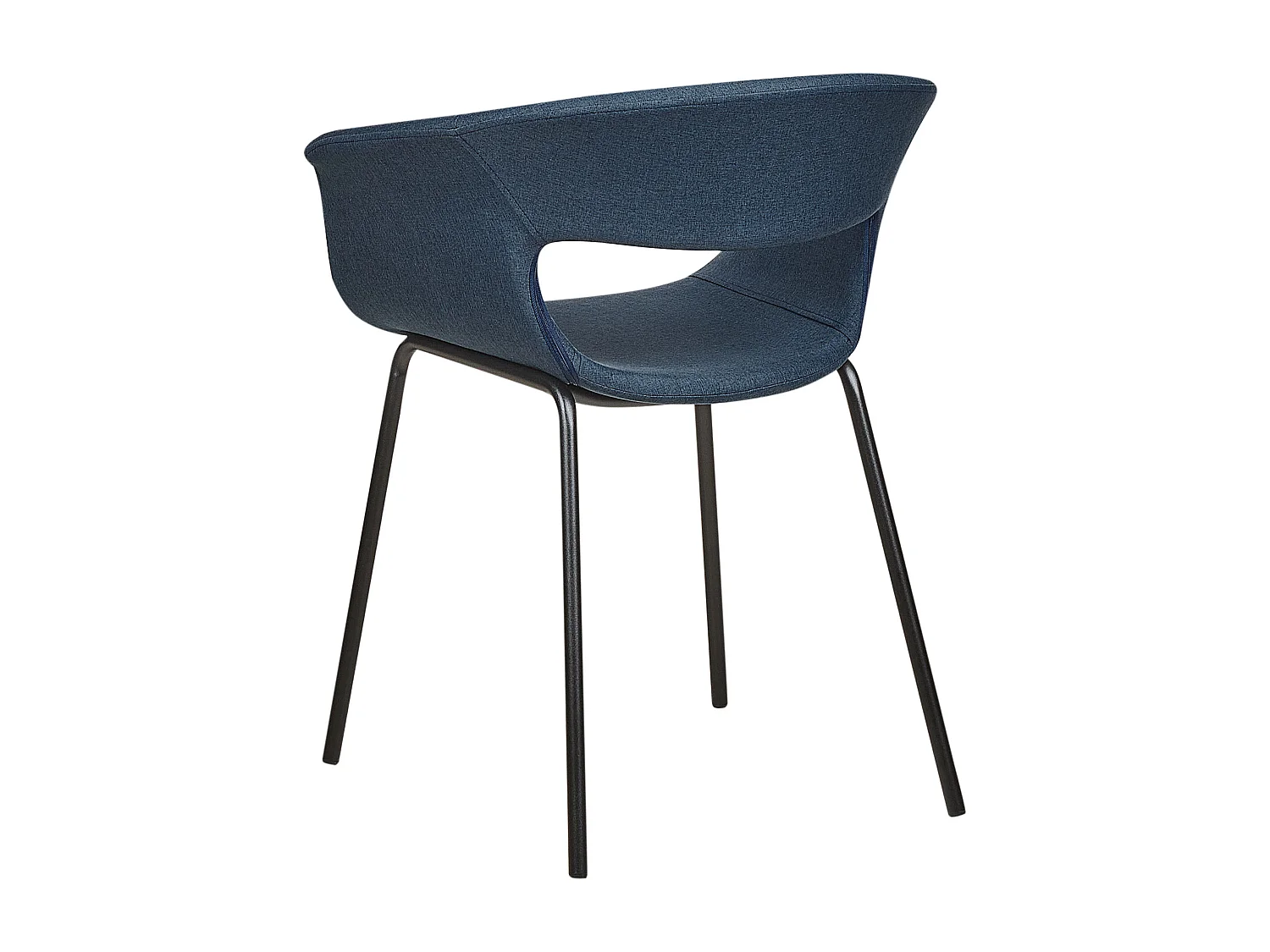 Esszimmerstühle 2er Set aus Stoff blau/dunkelblau schwarz modernes Design Elma