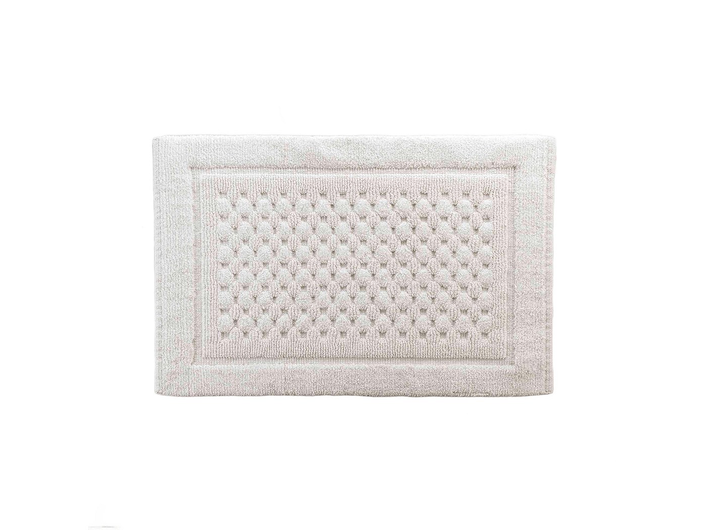 Tapis De Bain Rectangulaire STEFY 50x80 Cm - Antidérapant, 100% Coton, Fabrication Inde