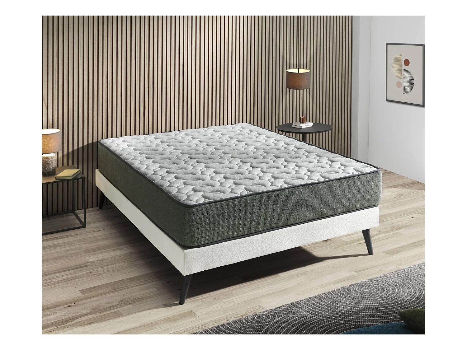 Matratze 160x190 GAMMA - H3 - Hohe 26 CM - Viskoelastisch, anpassungsfähig, atmungsaktiv und Reduktion von Druckstellen