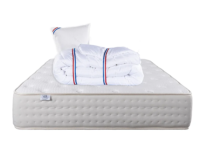 Matelas 90x190 cm, Purlux, 26cm, latex + Oreiller + Couette