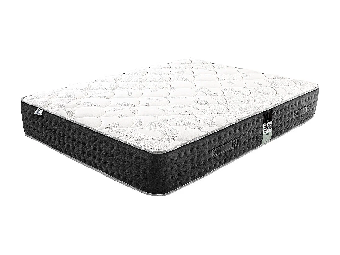 Matelas 140x200 cm, Sérénité, Ressorts Ensachés, Soutien très ferme + 2 Oreillers +Couette