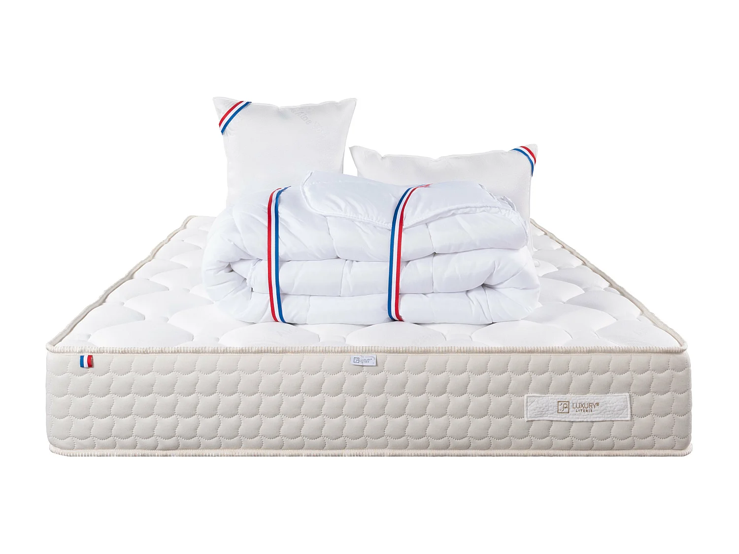 Matelas 140x200 cm, Sublime, 20 cm, mémoire de forme, ferme + 2 oreillers + couette